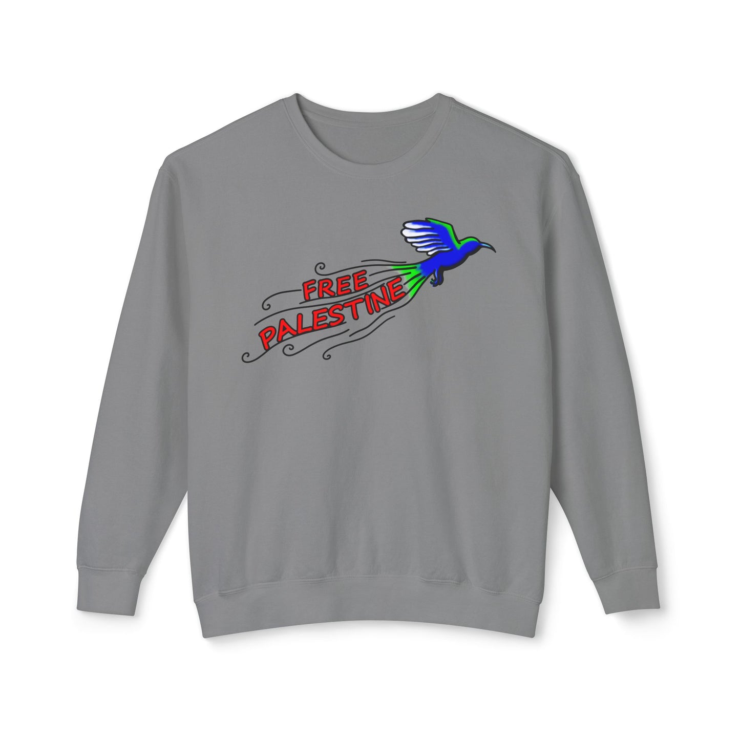 Unisex Lightweight Crewneck Sweatshirt - Free Palestine