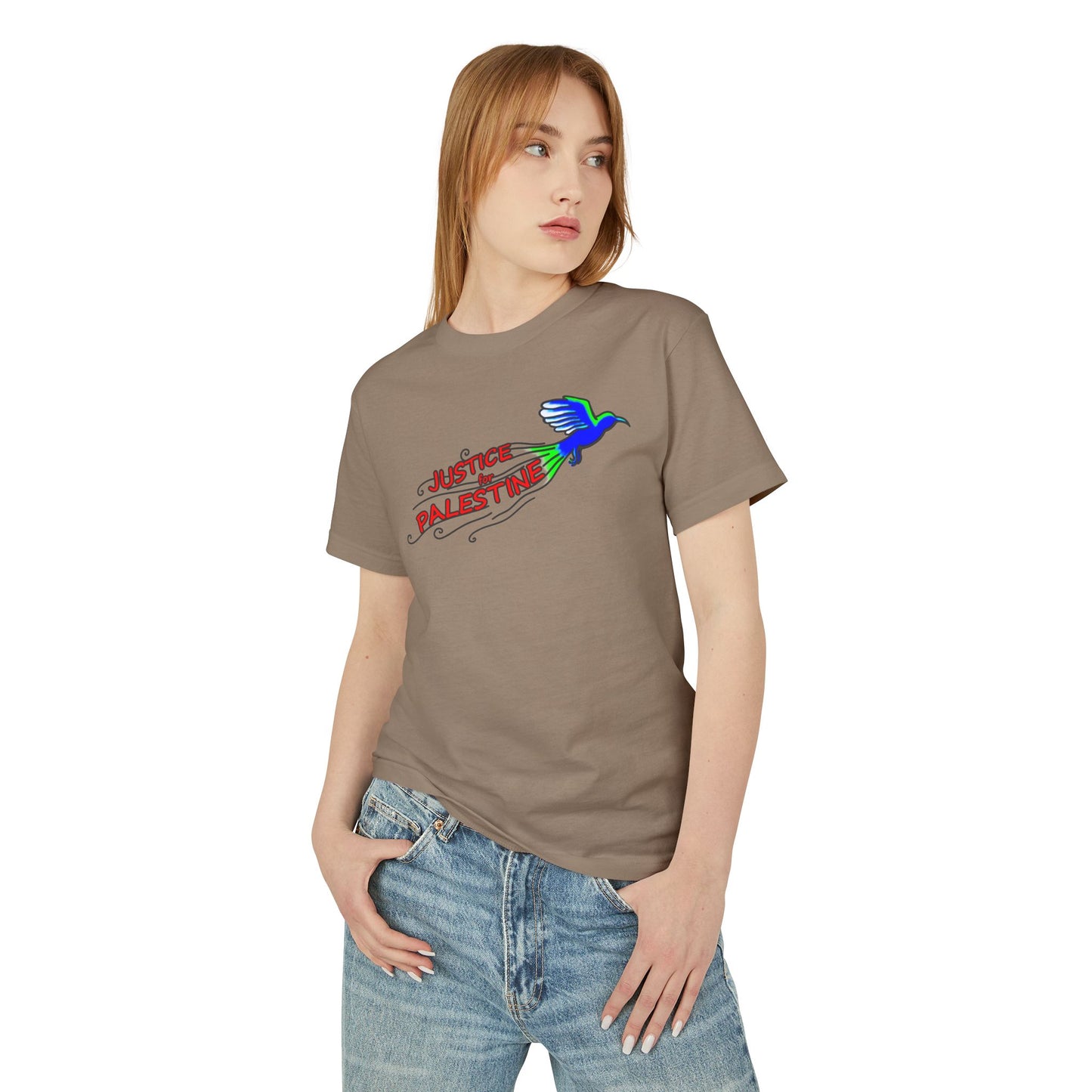 Unisex Heavyweight Cotton Tee  - Justice for Palestine