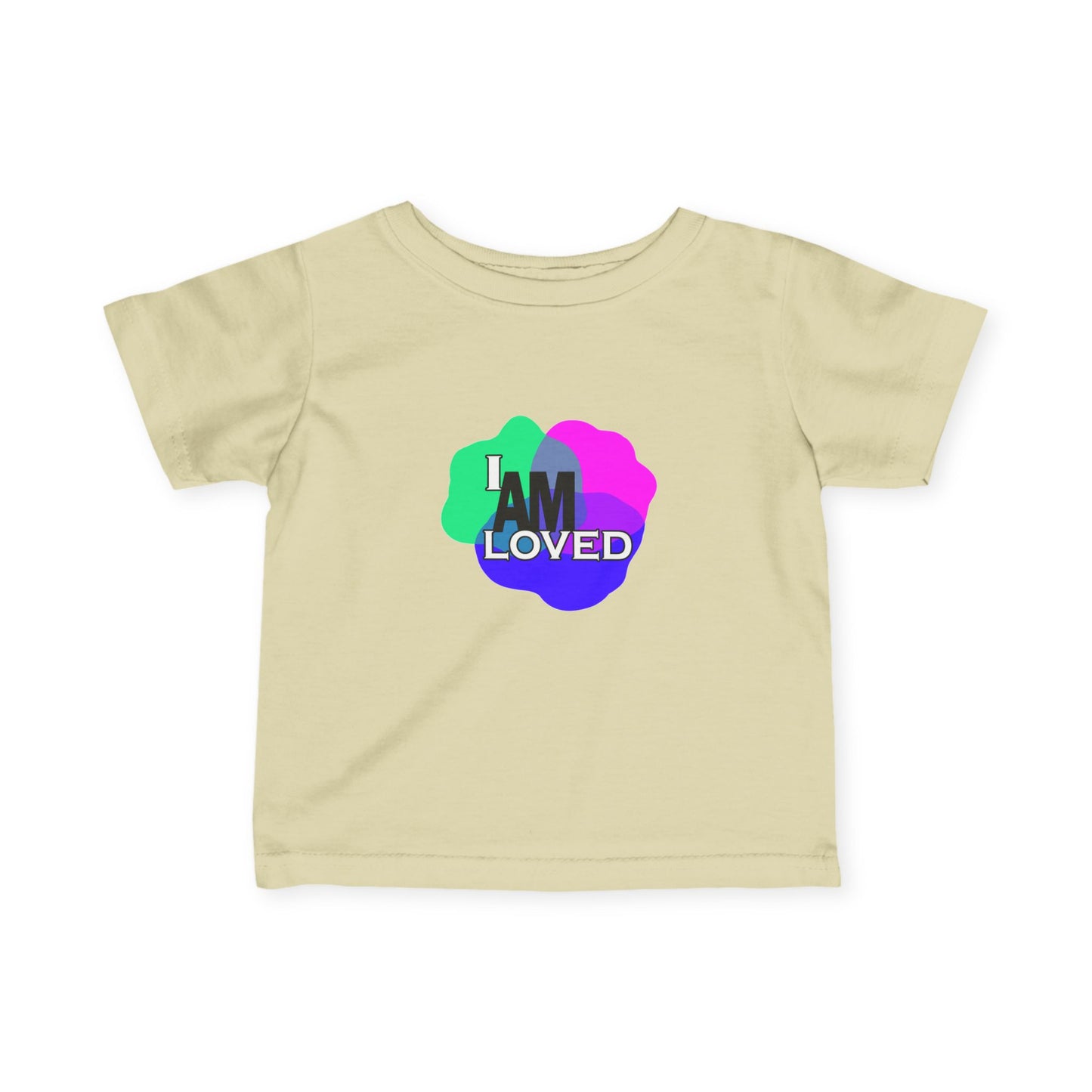 Infant Fine Jersey Tee - I Am Loved (Multicolor with pink)