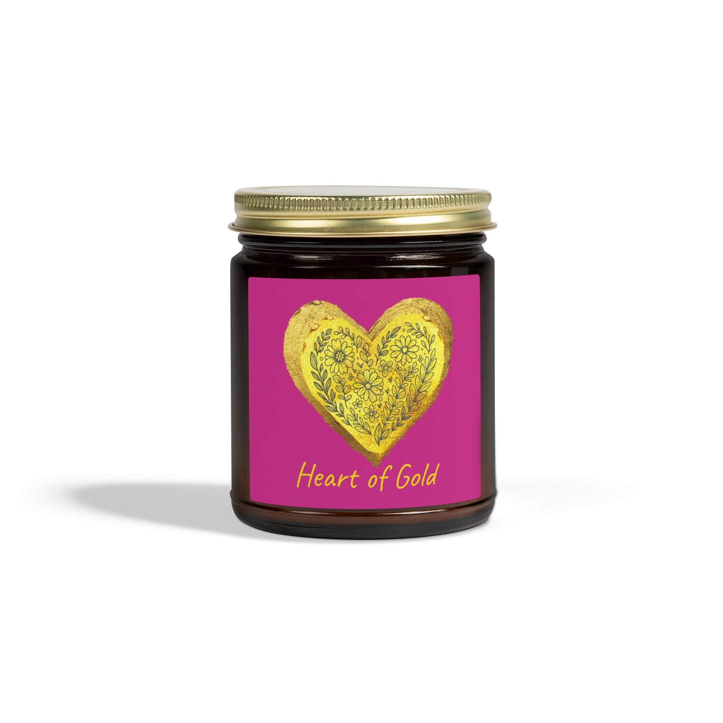 Scented Candle, Coconut Apricot Wax (9oz) - Pink