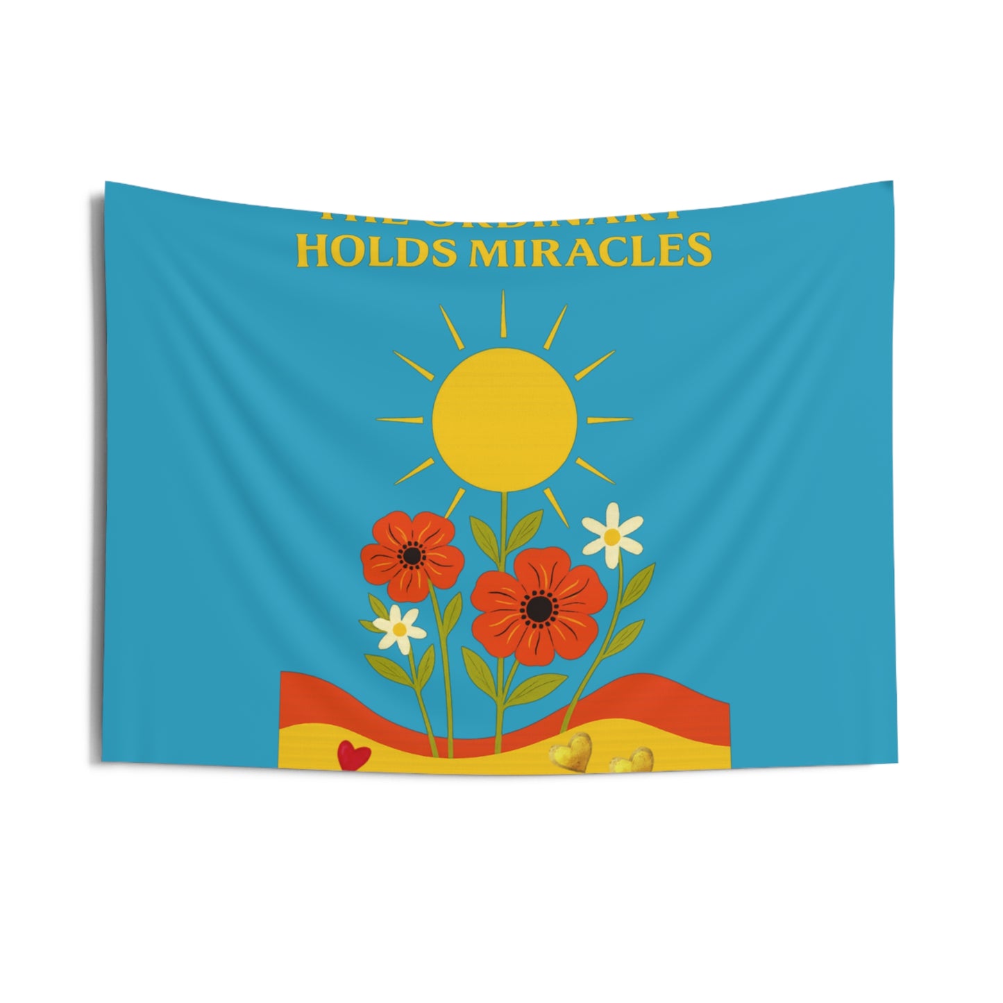 The Ordinary Holds Miracles - Indoor Wall Tapestries (Turquoise)