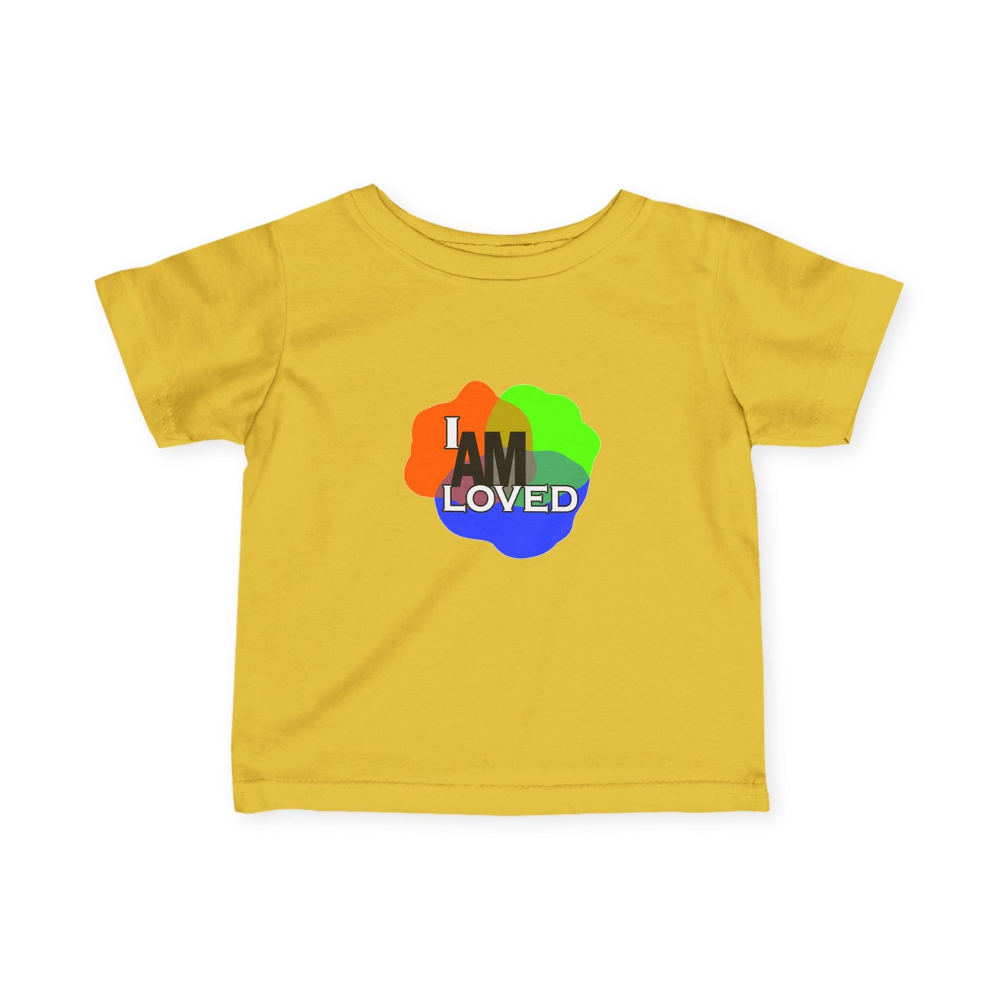 Infant Fine Jersey Tee - I Am Loved (Multicolor with green)