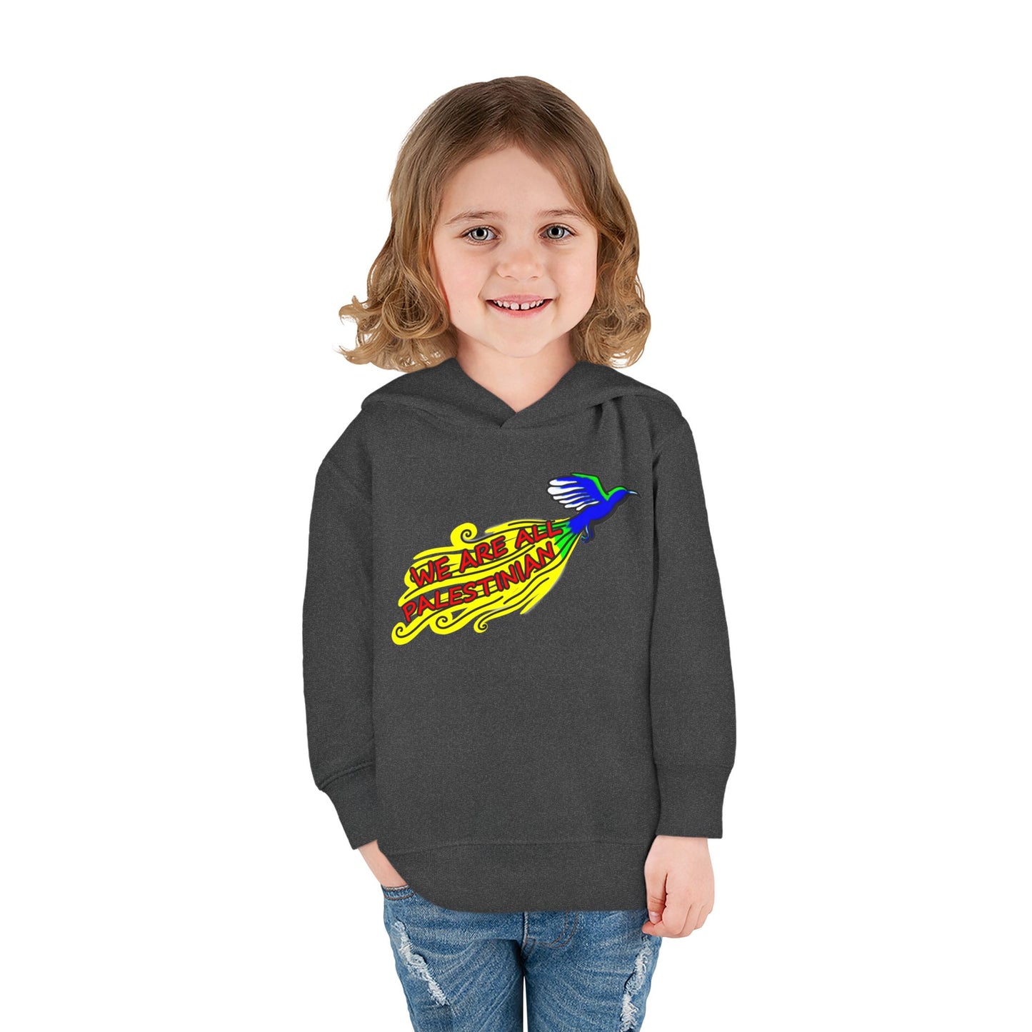 Toddler Pullover Fleece Hoodie - We are all Palestinian