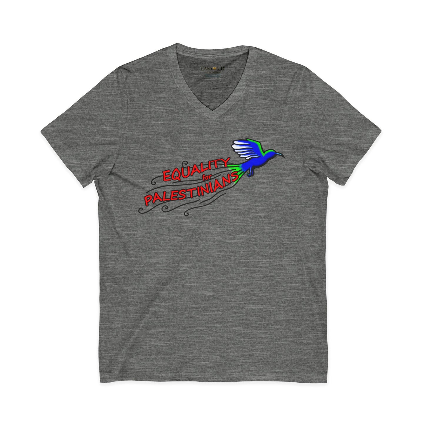 Unisex Jersey Short Sleeve V-Neck Tee - Equality for Palestinians