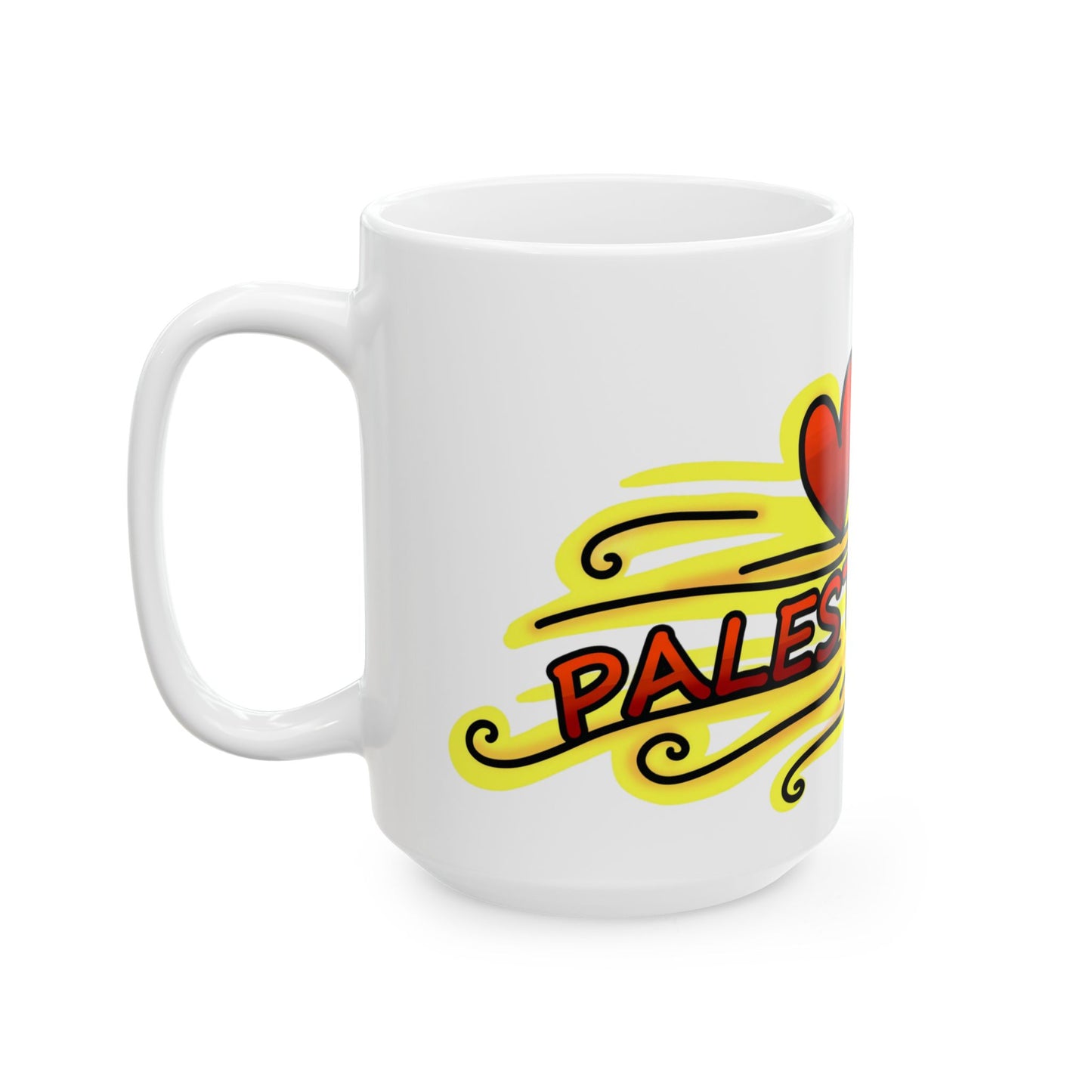 Ceramic Mug (15oz) - Love Palestine