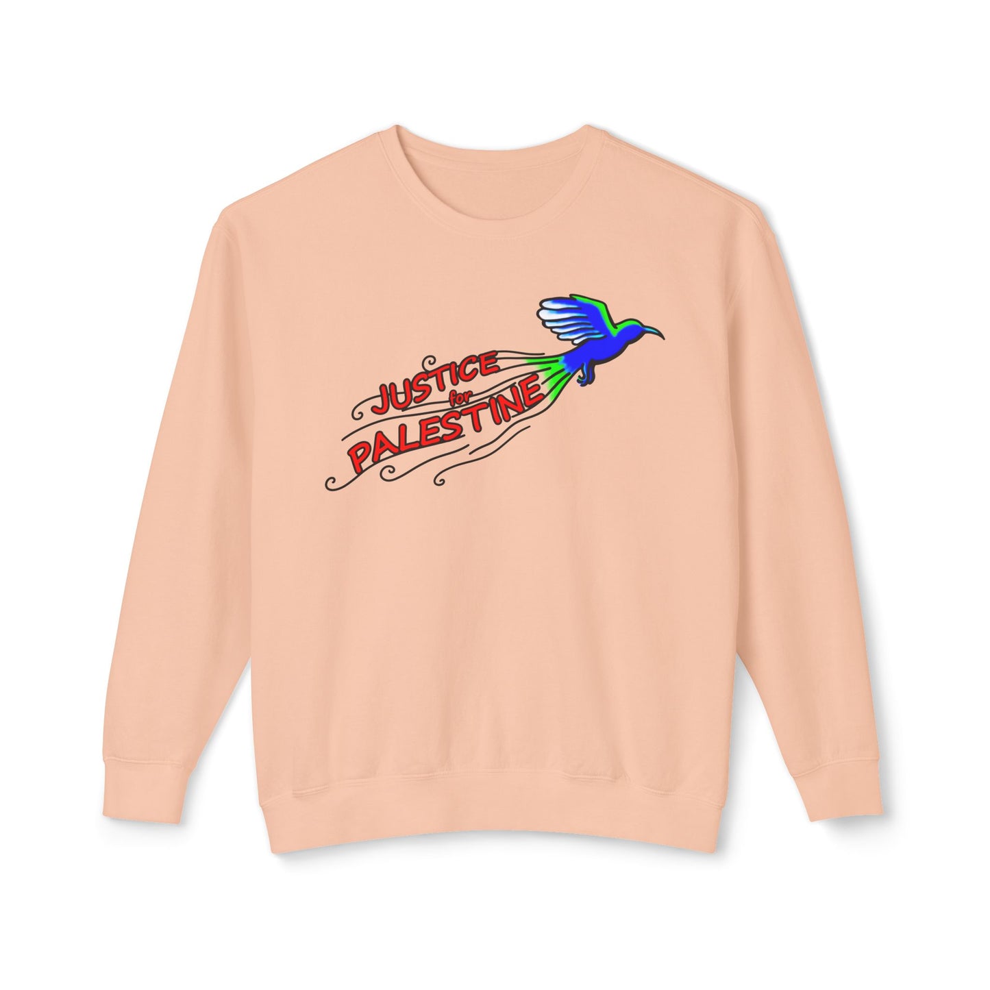 Unisex Lightweight Crewneck Sweatshirt - Justice for Palestine