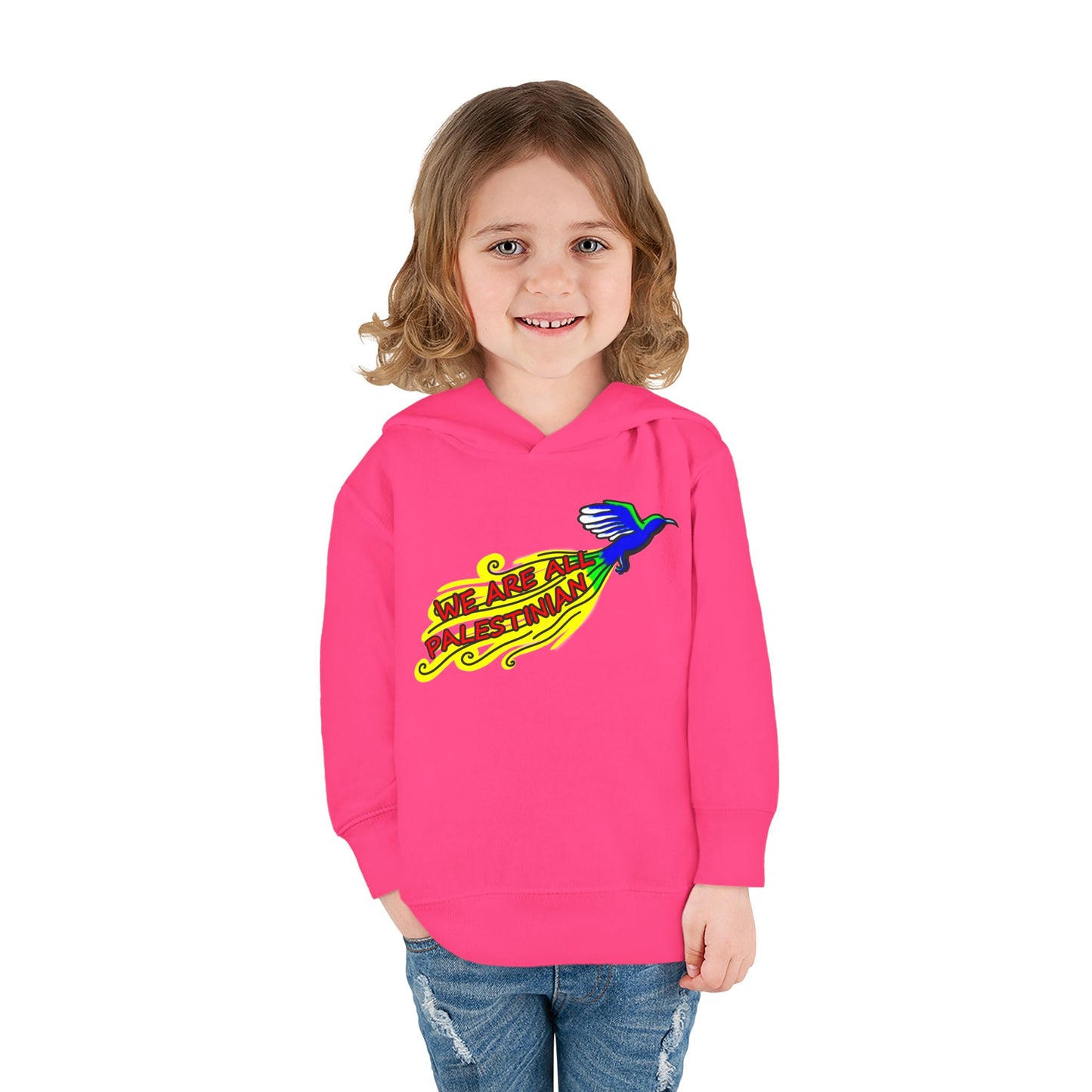 Toddler Pullover Fleece Hoodie - We are all Palestinian