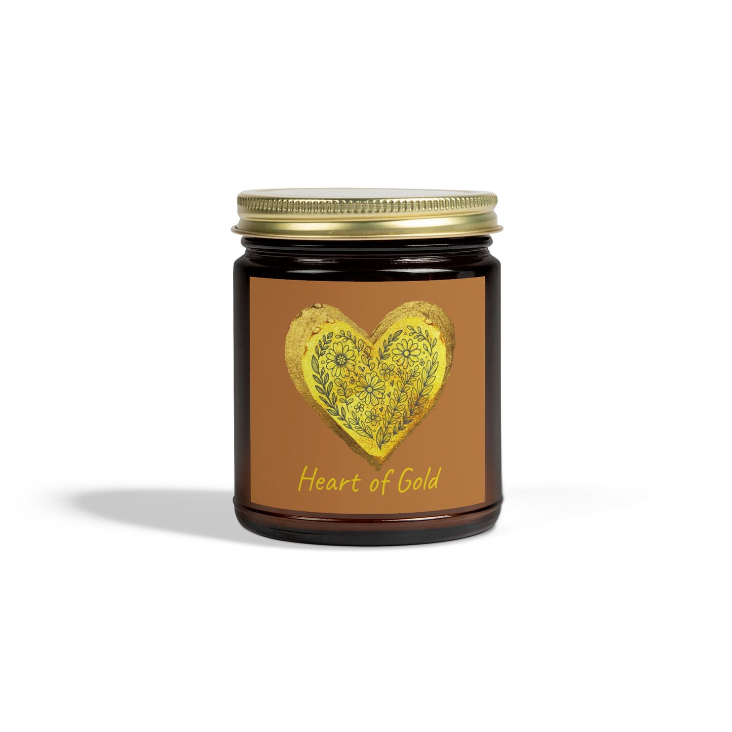 Scented Candle, Coconut Apricot Wax (9oz) - Brown