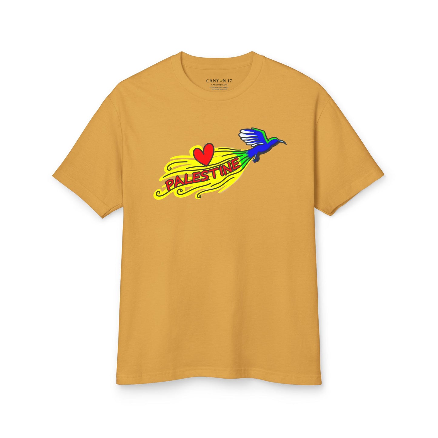 Unisex Heavyweight Cotton Tee - Love Palestine