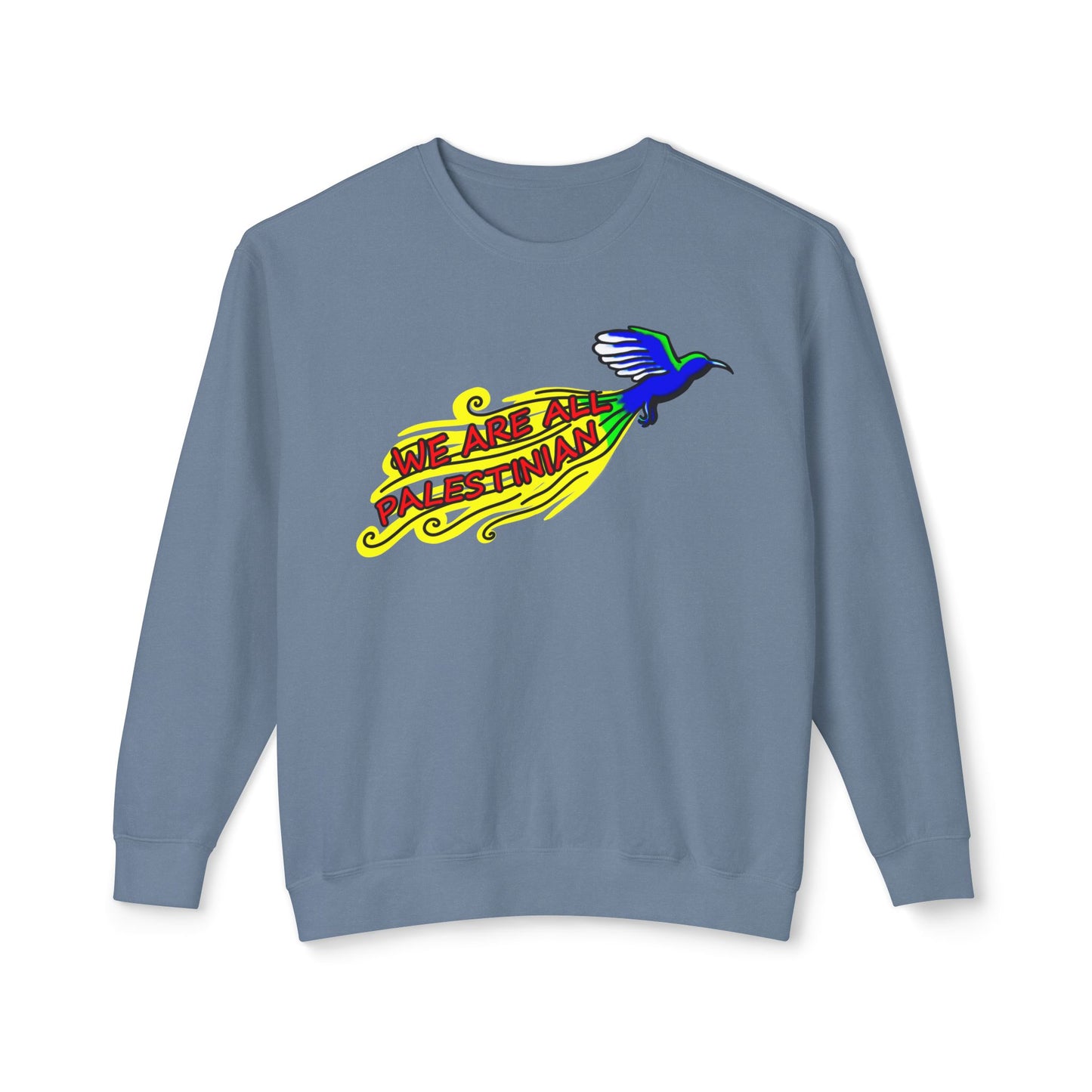 Unisex Lightweight Crewneck Sweatshirt - We are all Palestinian