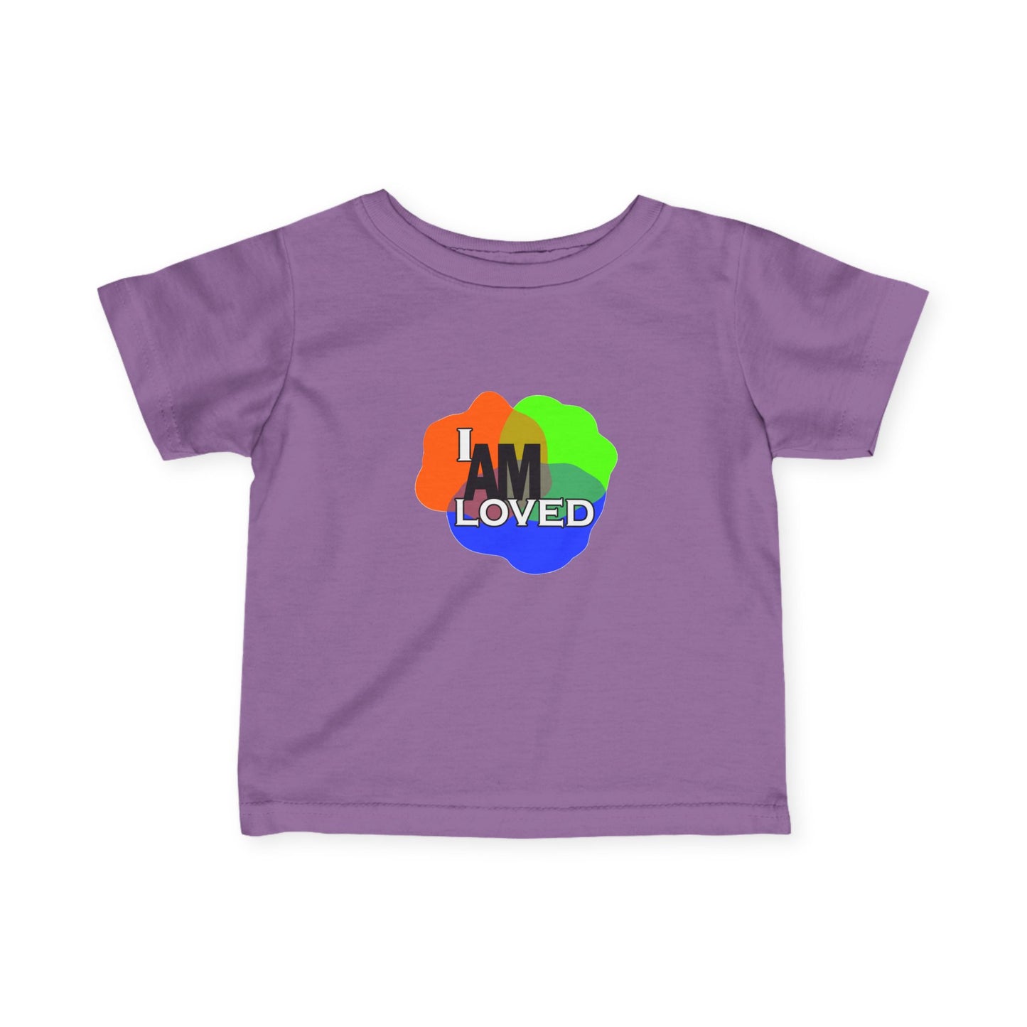 Infant Fine Jersey Tee - I Am Loved (Multicolor with green)