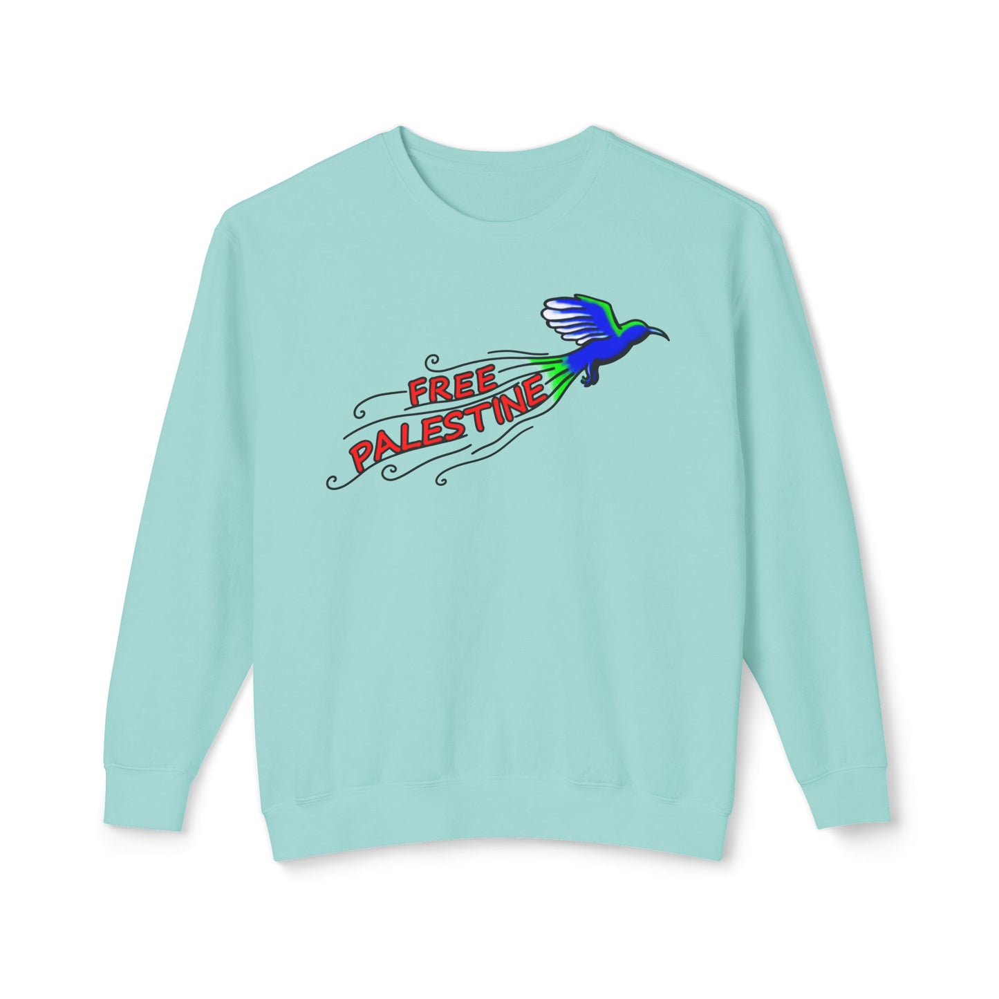 Unisex Lightweight Crewneck Sweatshirt - Free Palestine