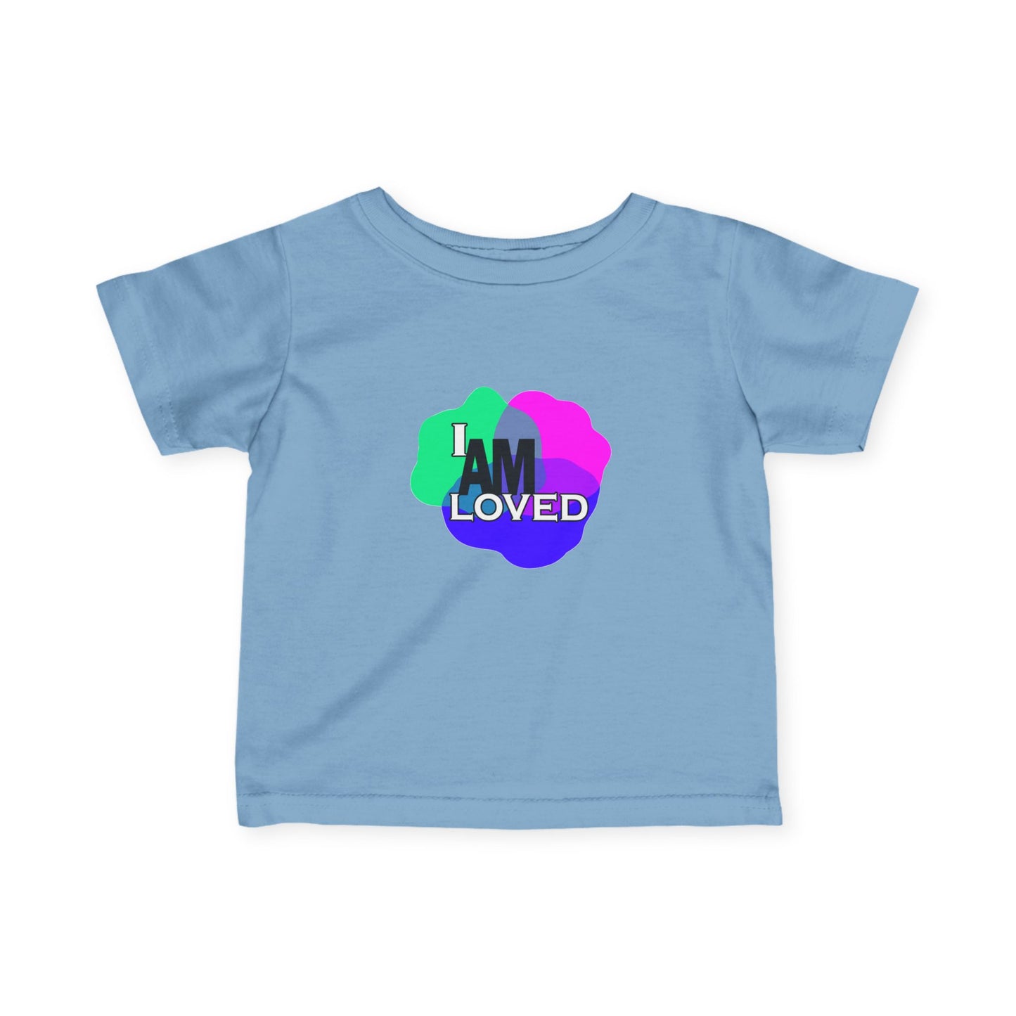 Infant Fine Jersey Tee - I Am Loved (Multicolor with pink)