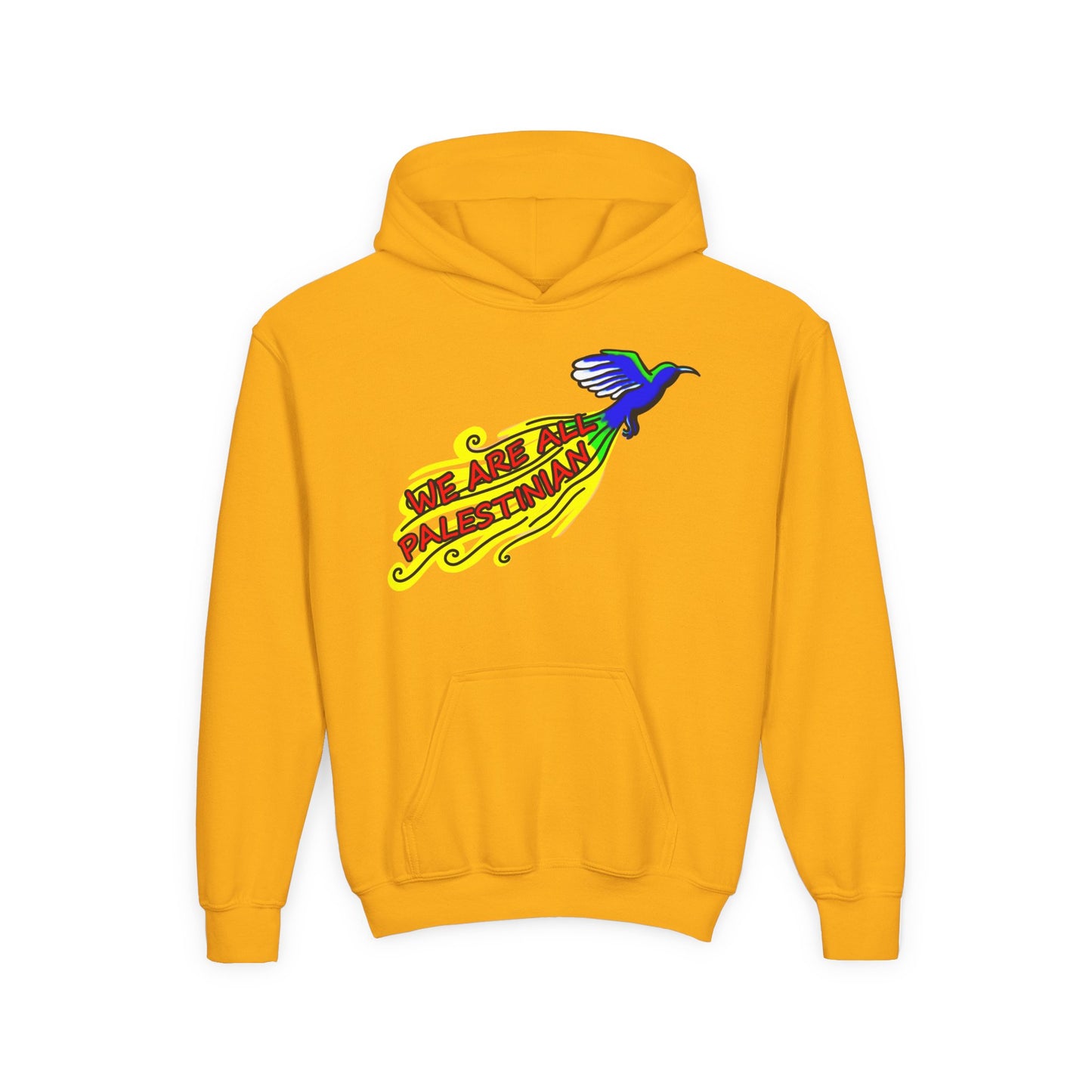 Youth Heavy Blend Hooded Sweatshirt - We are all Palestinian