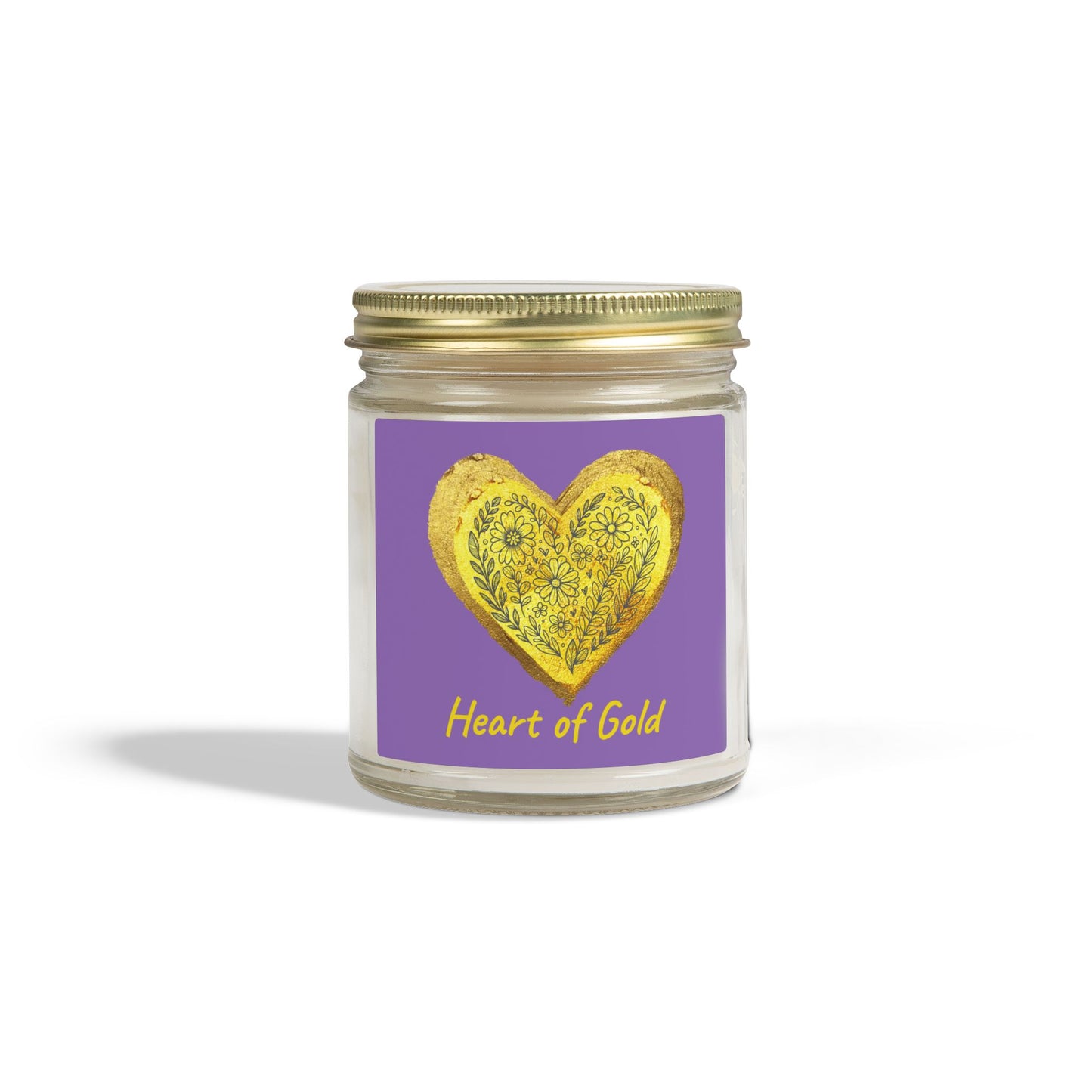 Scented Candle, Coconut Apricot Wax (9oz) - Light Purple
