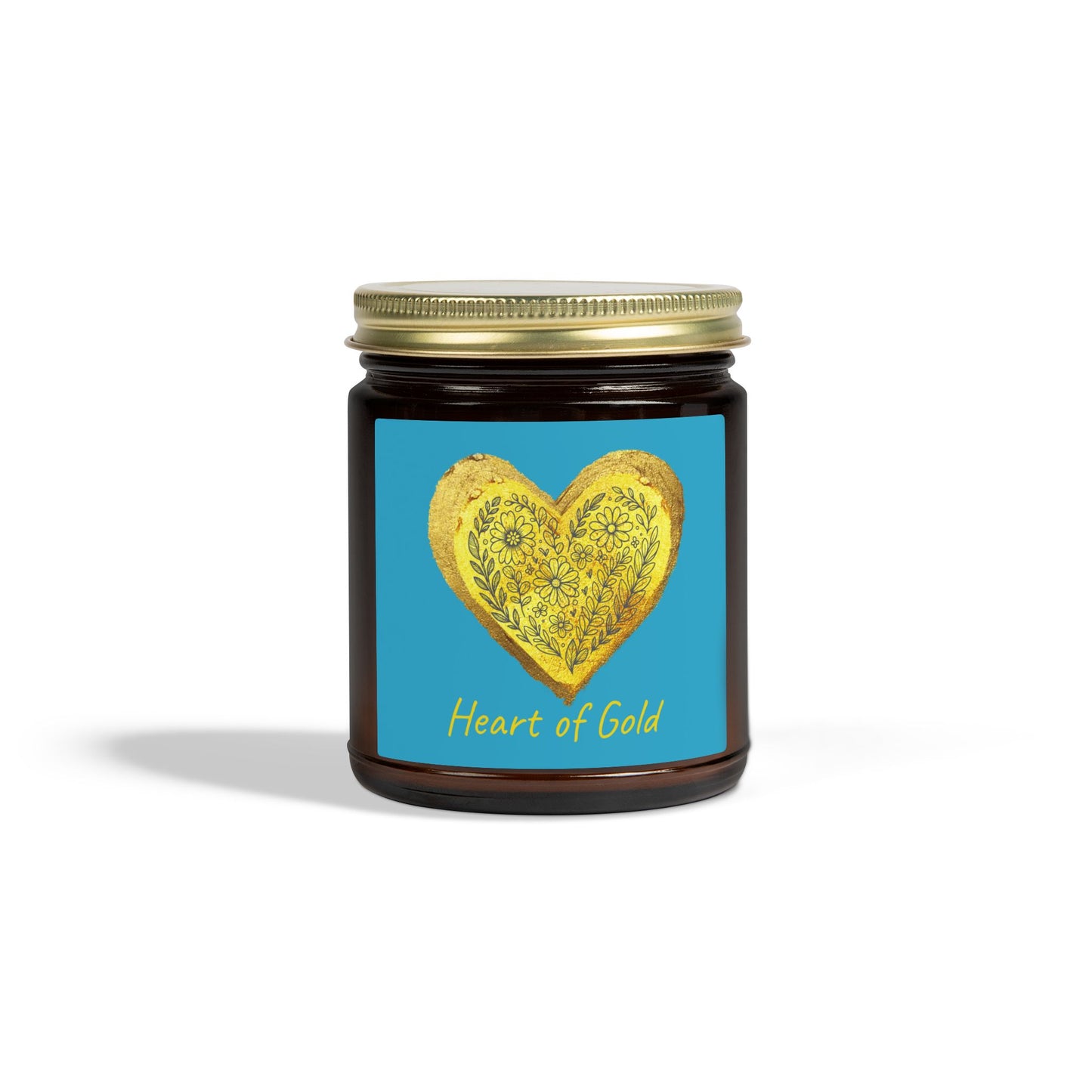 Scented Candle, Coconut Apricot Wax (9oz) - Turquoise