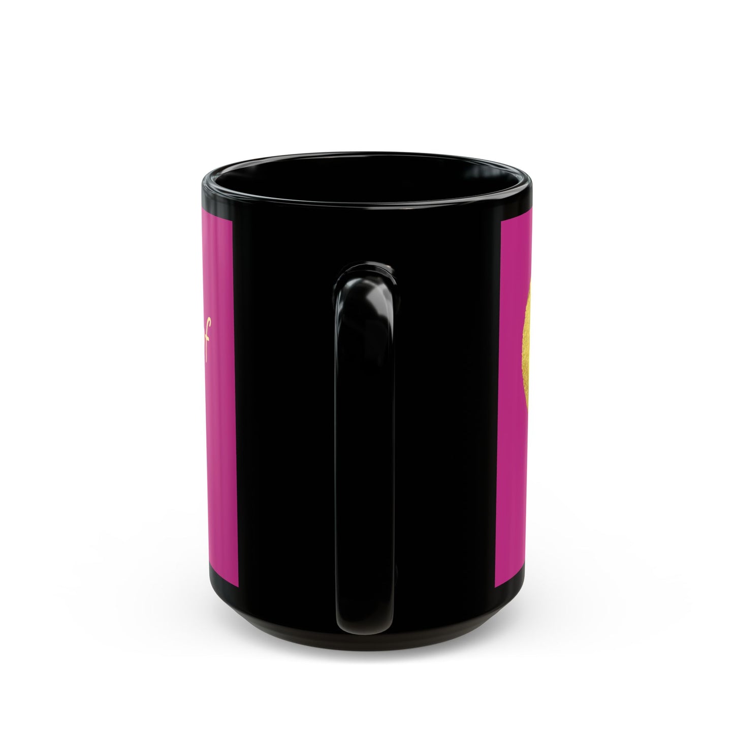 Pink on Black Mug  - Heart of Gold (15oz)