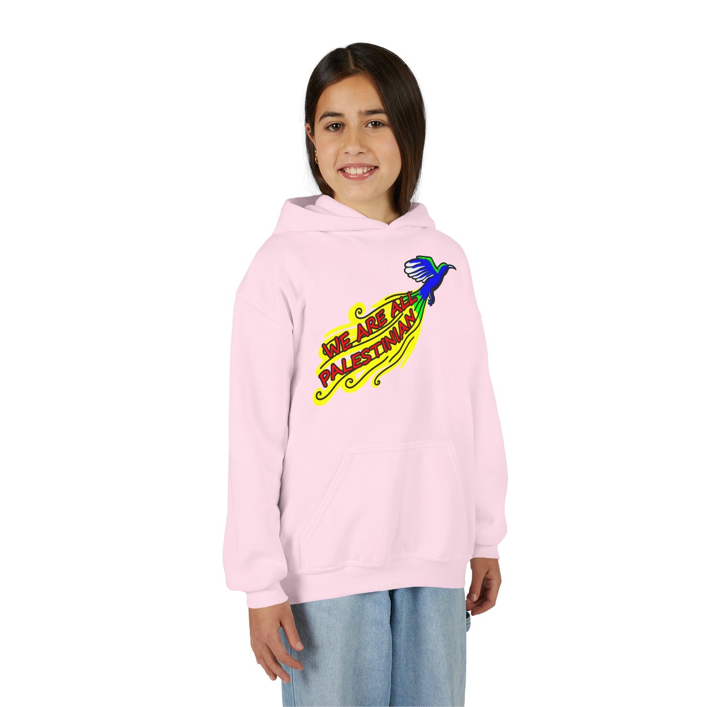 Youth Heavy Blend Hooded Sweatshirt - We are all Palestinian
