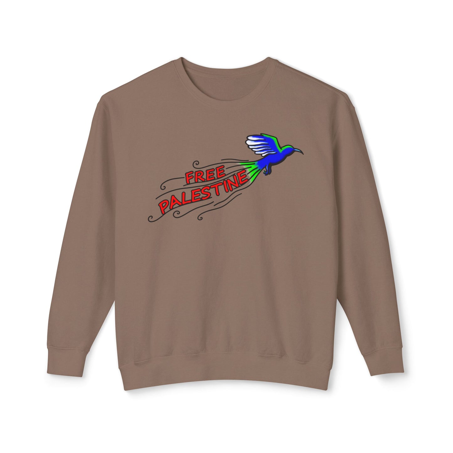 Unisex Lightweight Crewneck Sweatshirt - Free Palestine