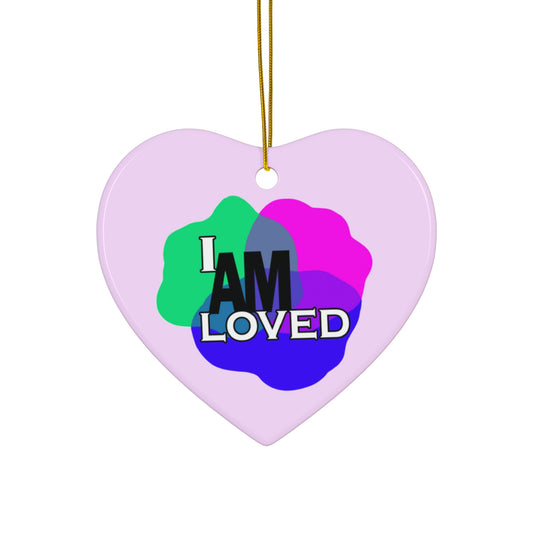 Ceramic Decor (Light pink Heart) - "I Am Loved"