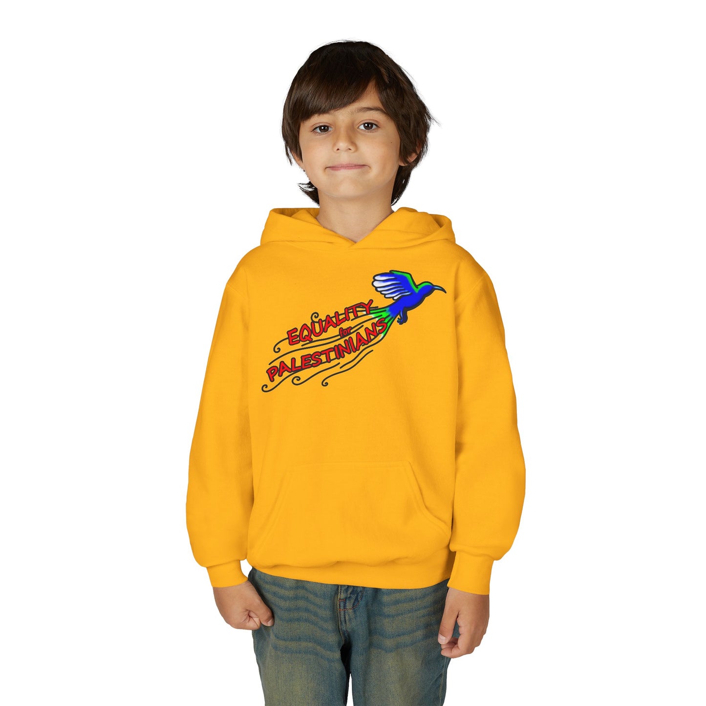 Youth Heavy Blend Hooded Sweatshirt - Equality for Palestinians