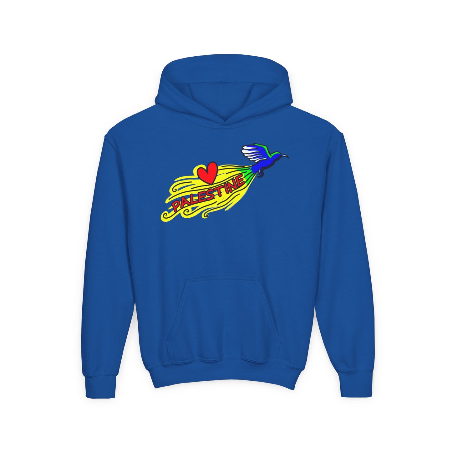 Youth Heavy Blend Hooded Sweatshirt - Love Palestine