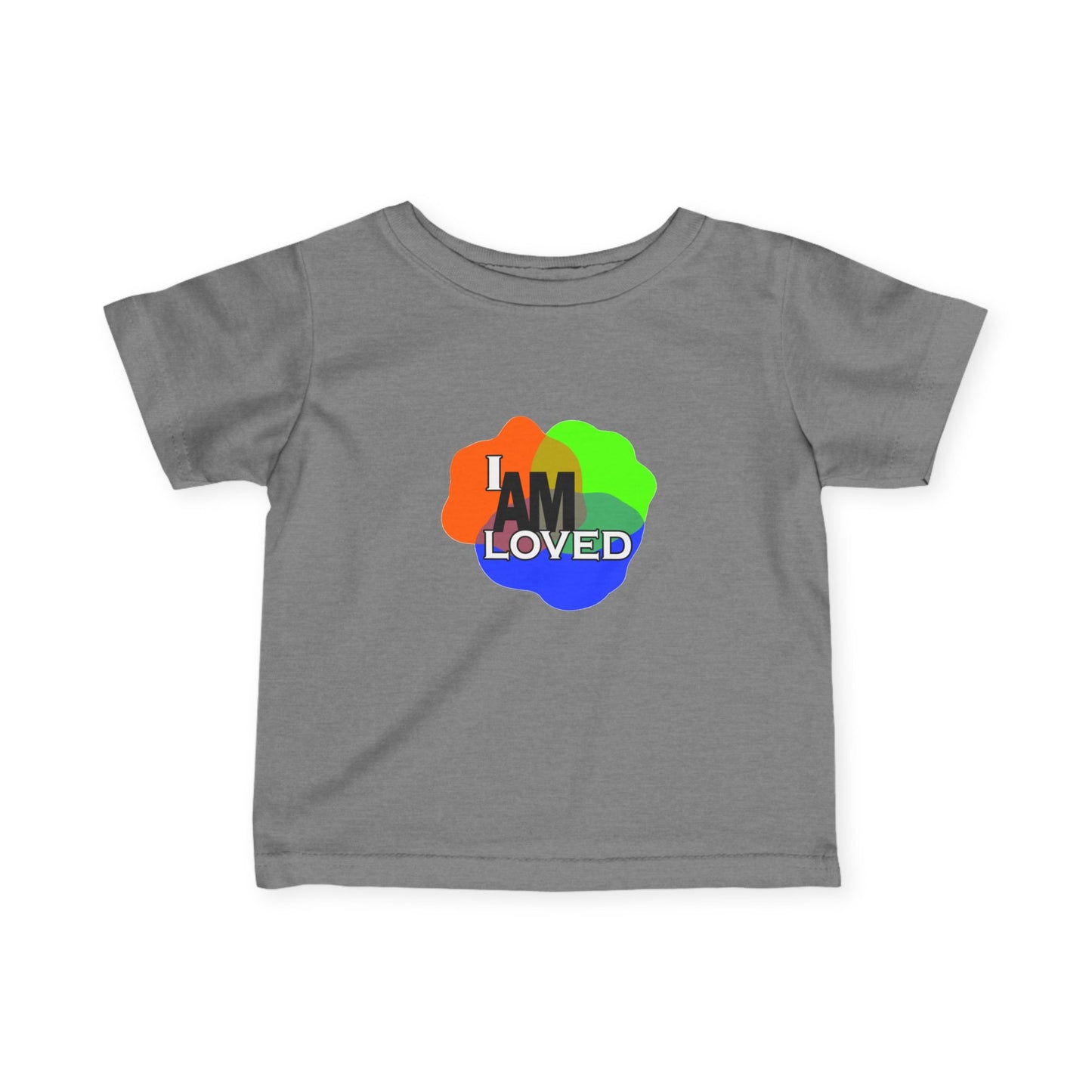 Infant Fine Jersey Tee - I Am Loved (Multicolor with green)