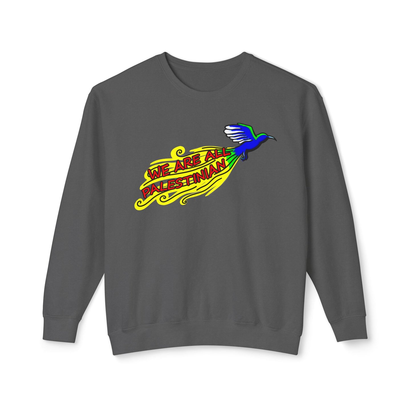 Unisex Lightweight Crewneck Sweatshirt - We are all Palestinian