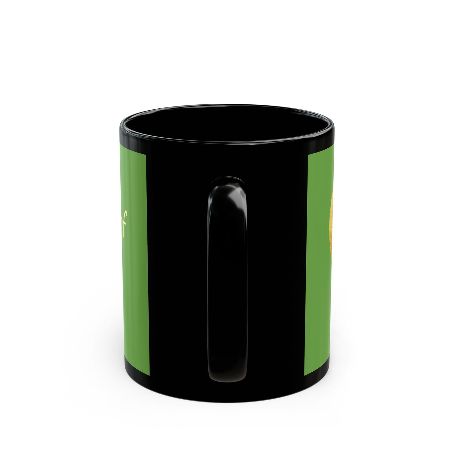 Green on Black Mug  - Heart of Gold (11oz)