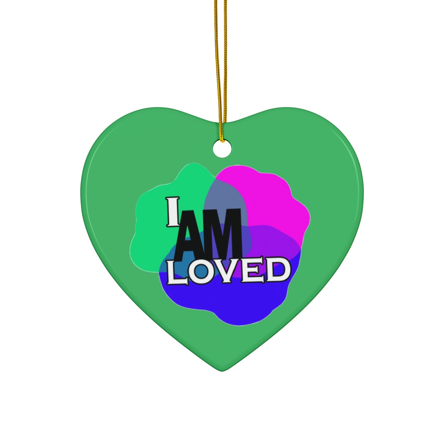 Ceramic Decor (Emerald Heart) - I Am Loved