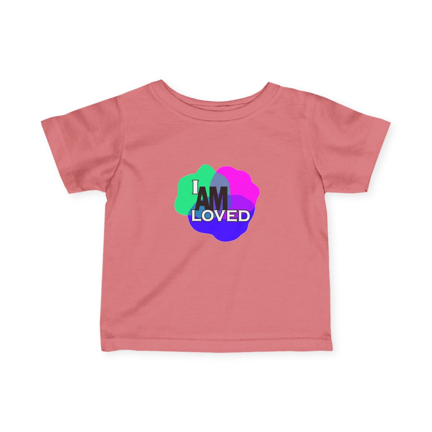 Infant Fine Jersey Tee - I Am Loved (Multicolor with pink)