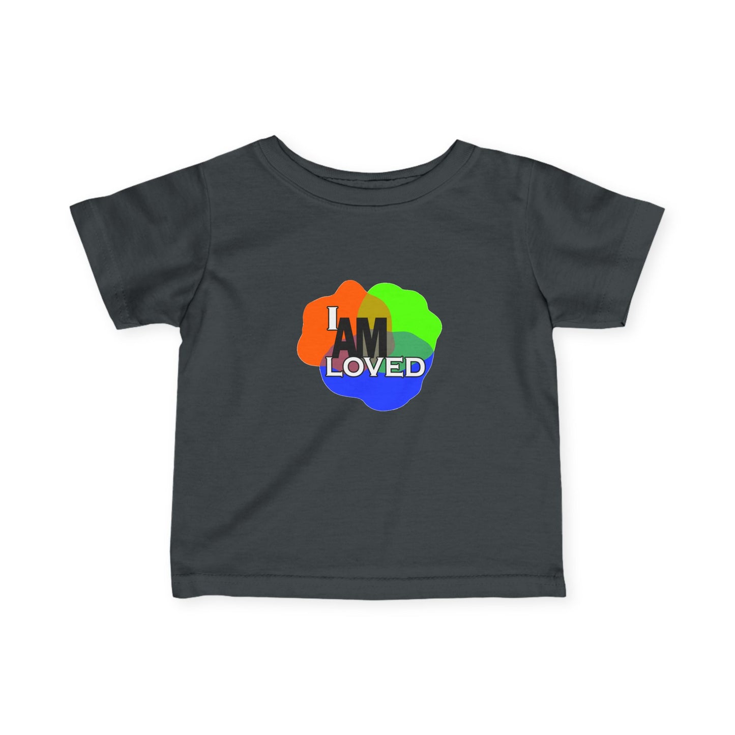 Infant Fine Jersey Tee - I Am Loved (Multicolor with green)