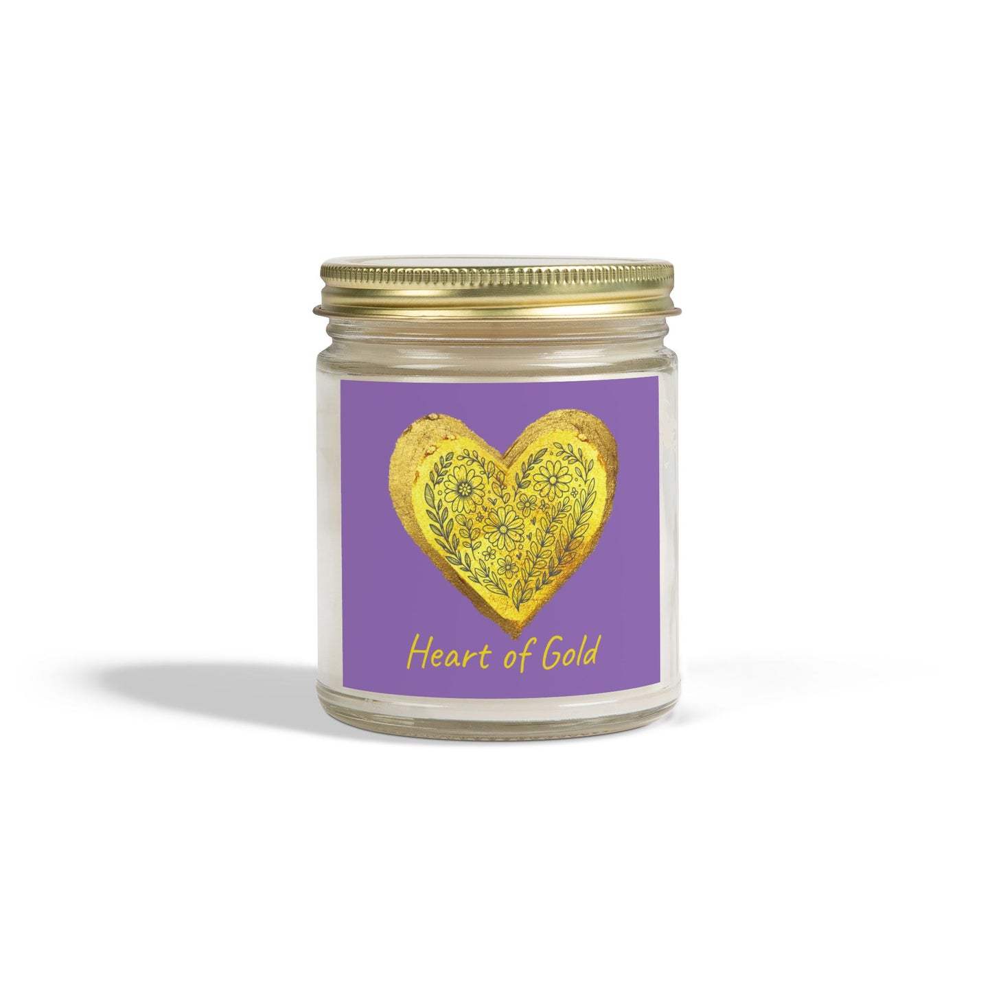 Scented Candle, Coconut Apricot Wax (9oz) - Light Purple