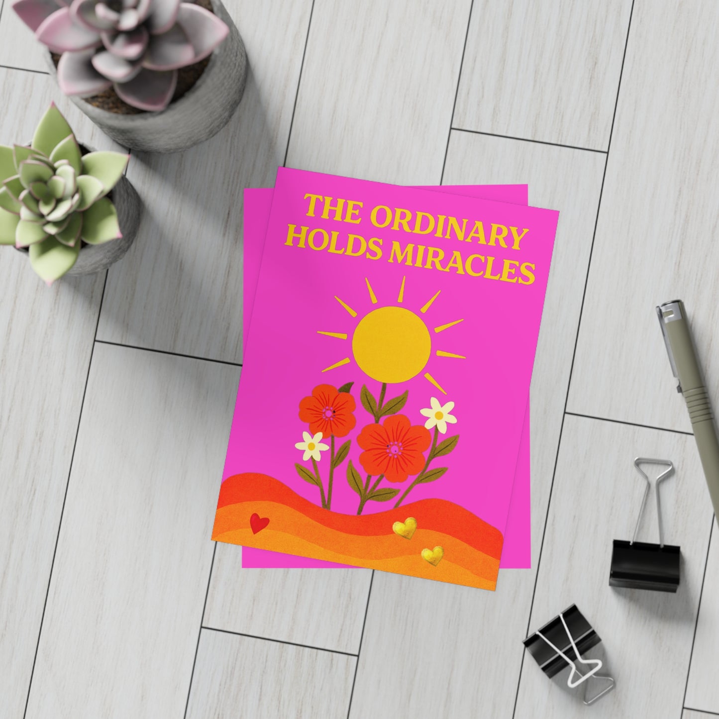 Postcard Bundles (30 pcs, envelopes included) - The Ordinary Holds Miracles (Pink)