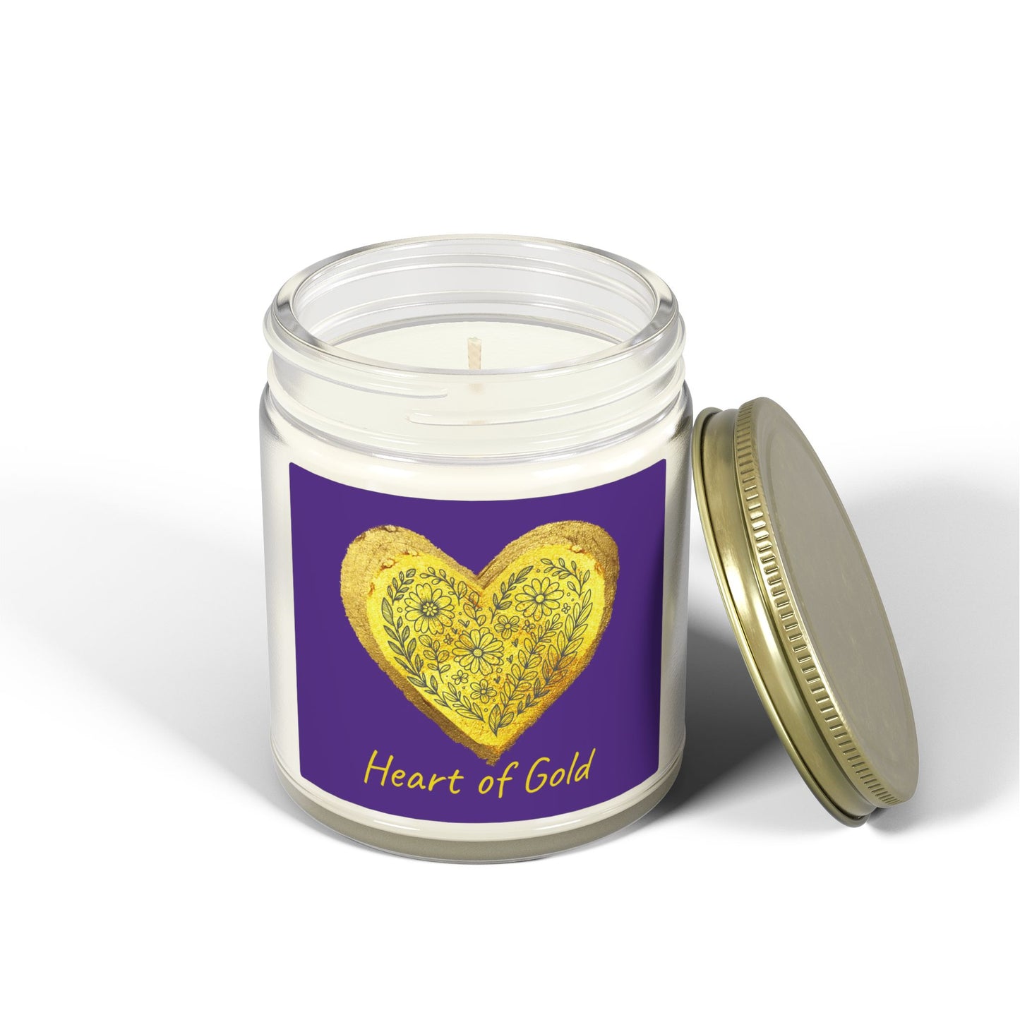 Scented Candle, Coconut Apricot Wax (9oz) - Dark Purple