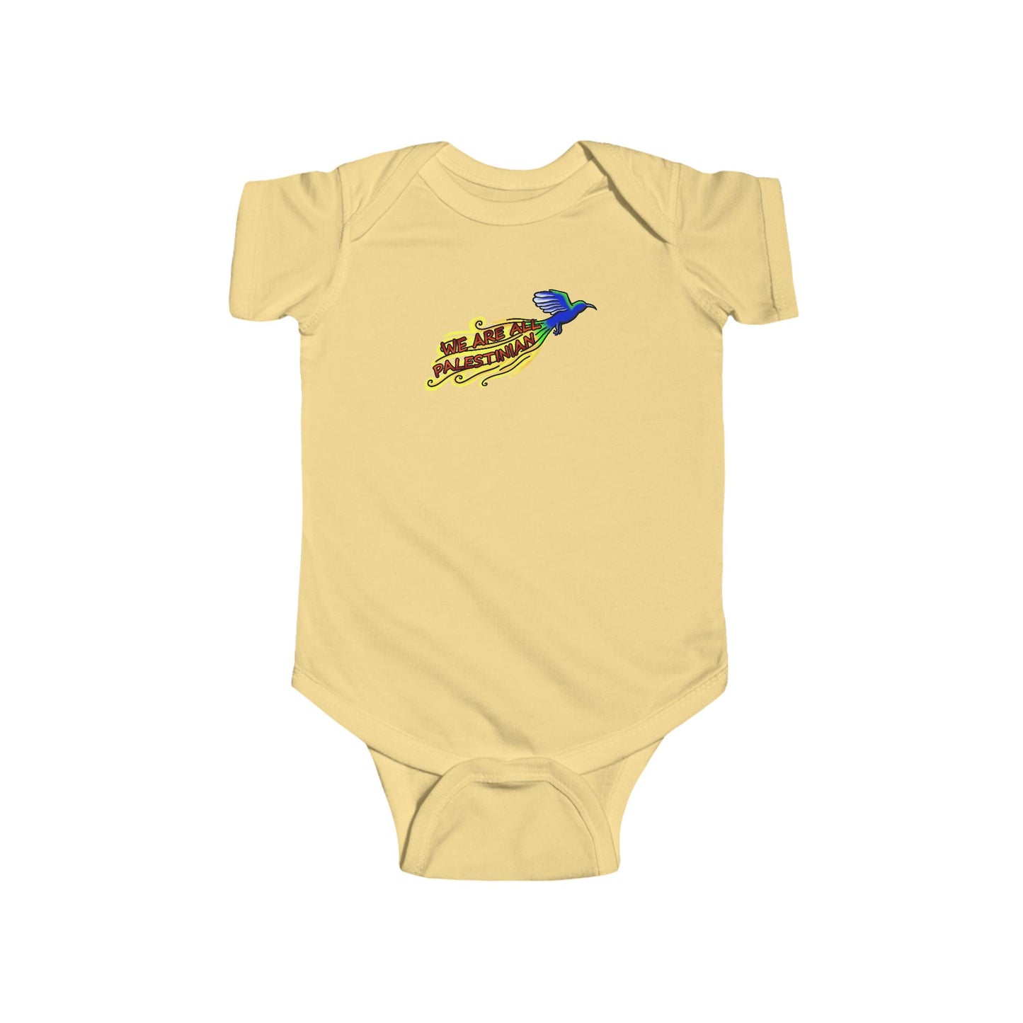 Infant Fine Jersey Bodysuit - We Are All Palestinian