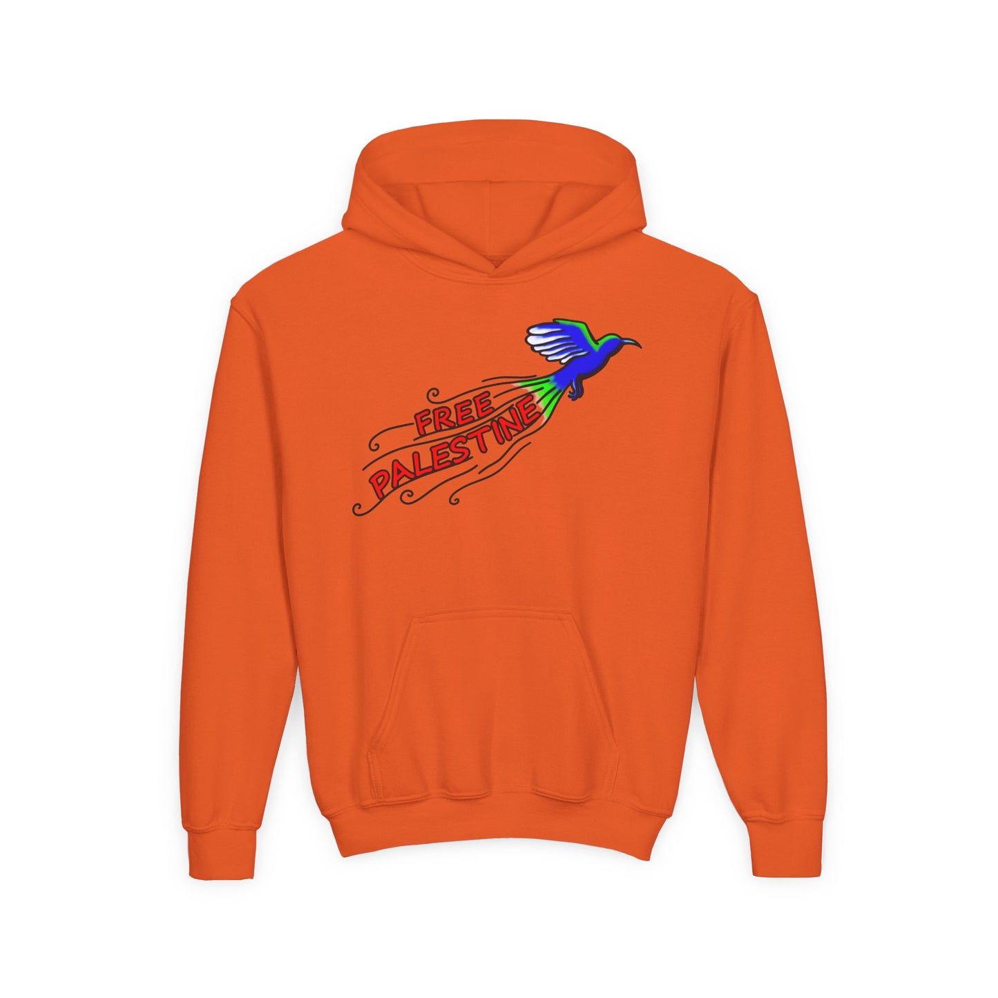 Youth Heavy Blend Hooded Sweatshirt - Free Palestine