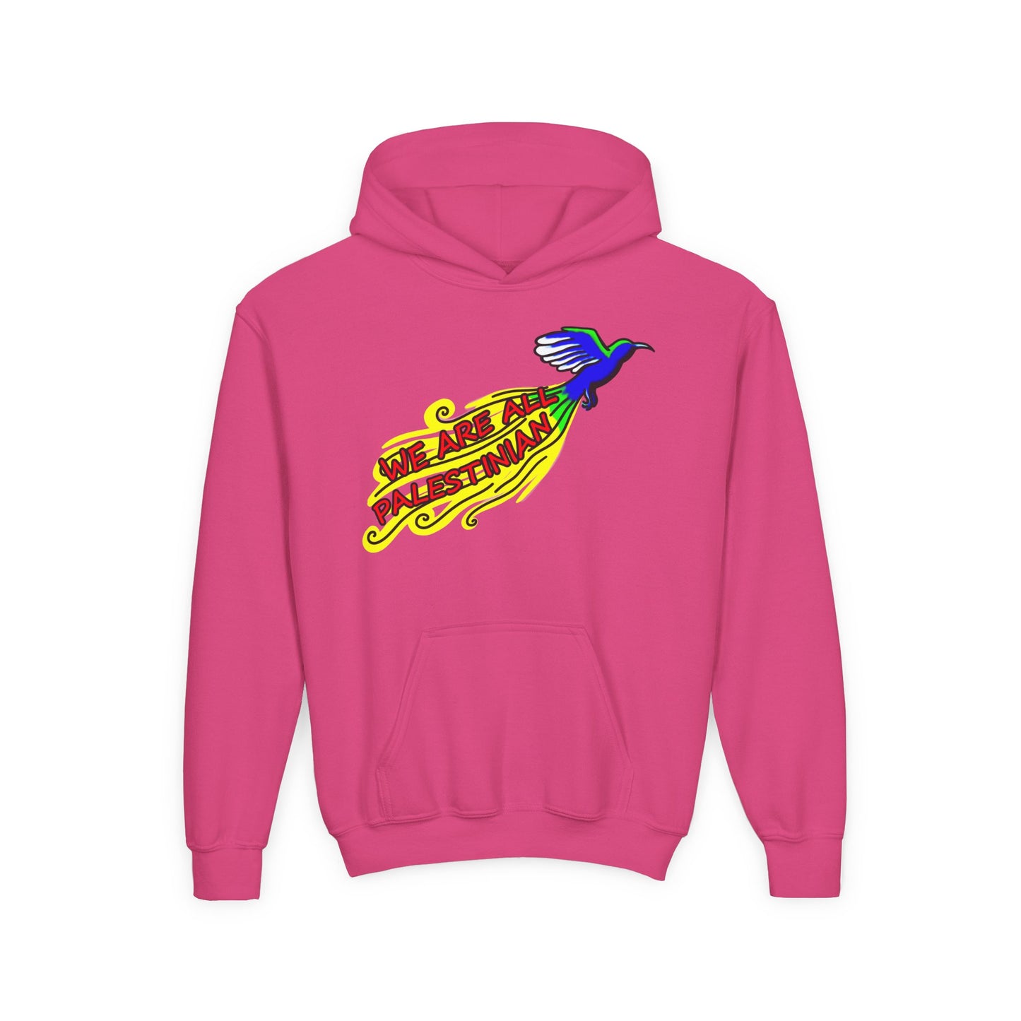 Youth Heavy Blend Hooded Sweatshirt - We are all Palestinian