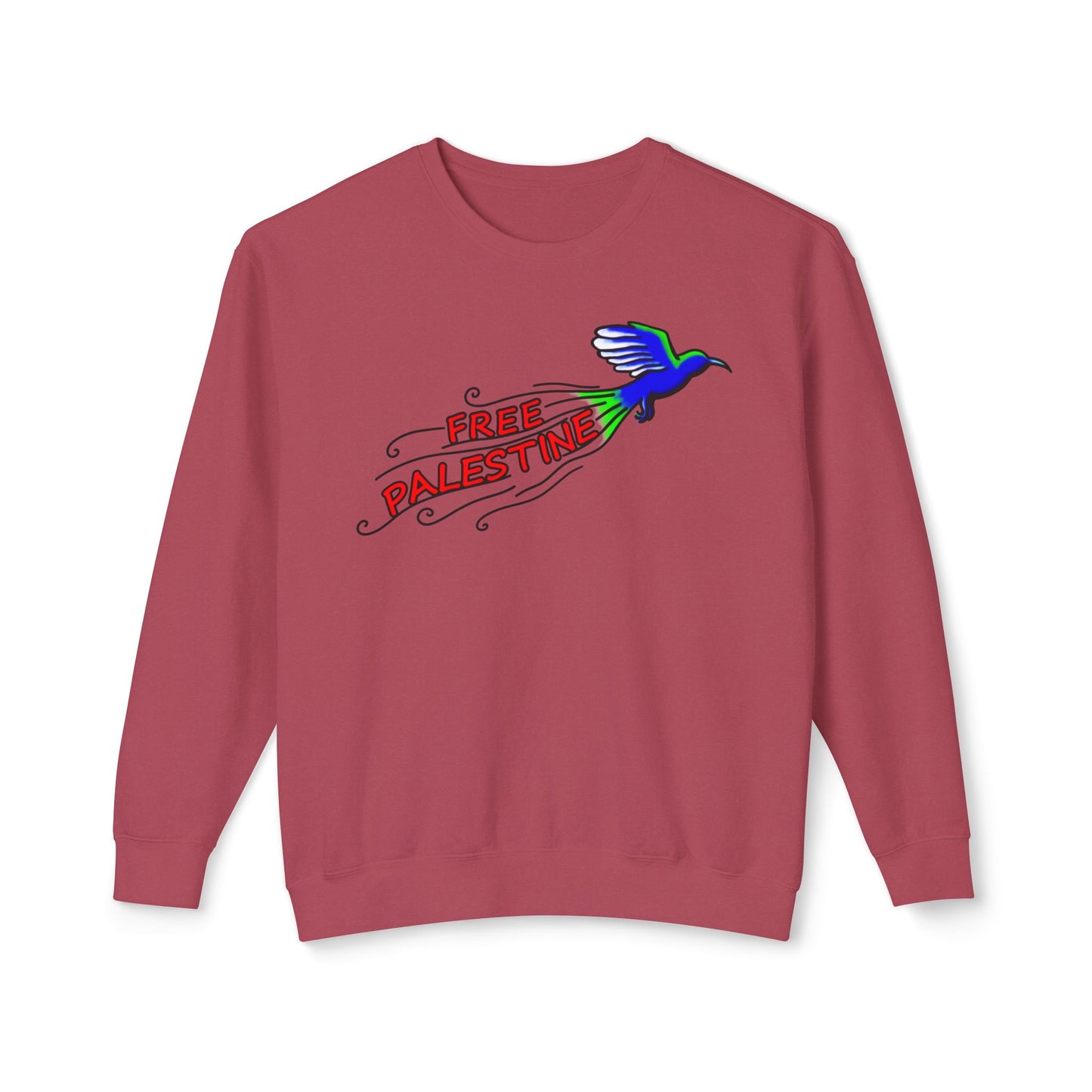 Unisex Lightweight Crewneck Sweatshirt - Free Palestine