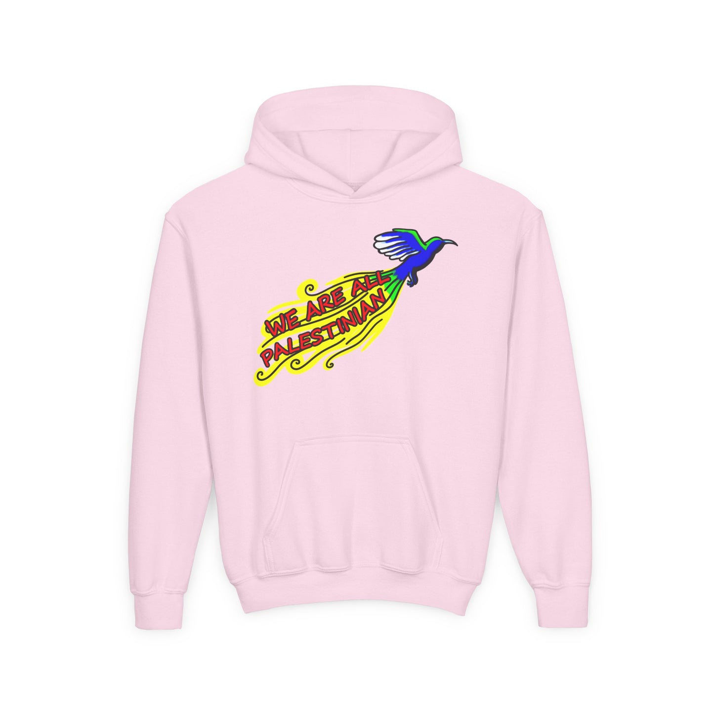 Youth Heavy Blend Hooded Sweatshirt - We are all Palestinian