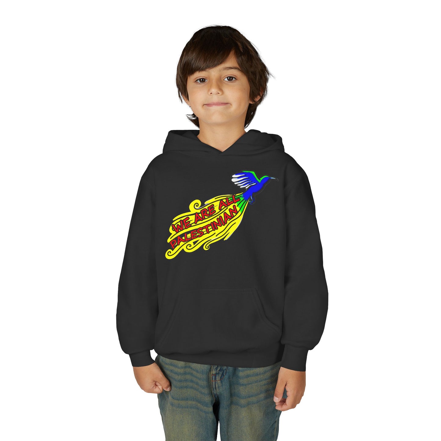 Youth Heavy Blend Hooded Sweatshirt - We are all Palestinian