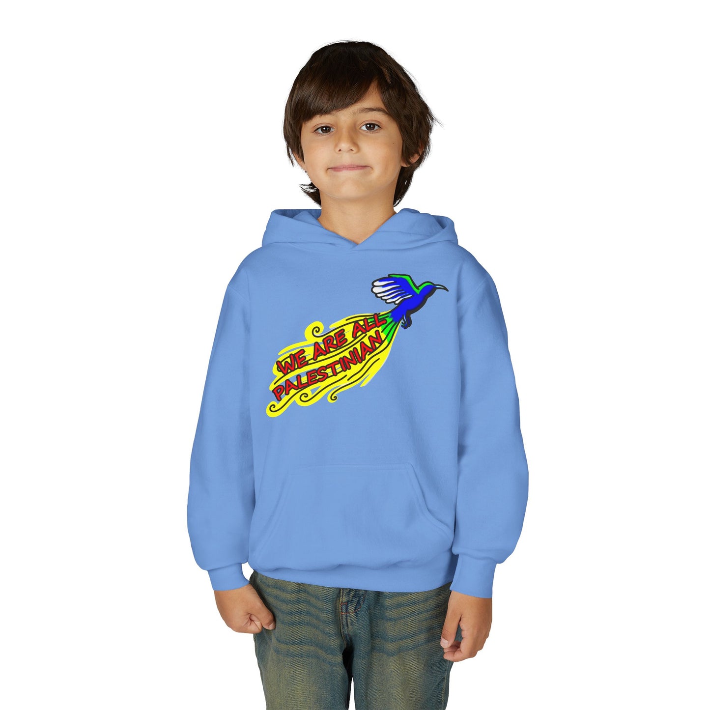 Youth Heavy Blend Hooded Sweatshirt - We are all Palestinian