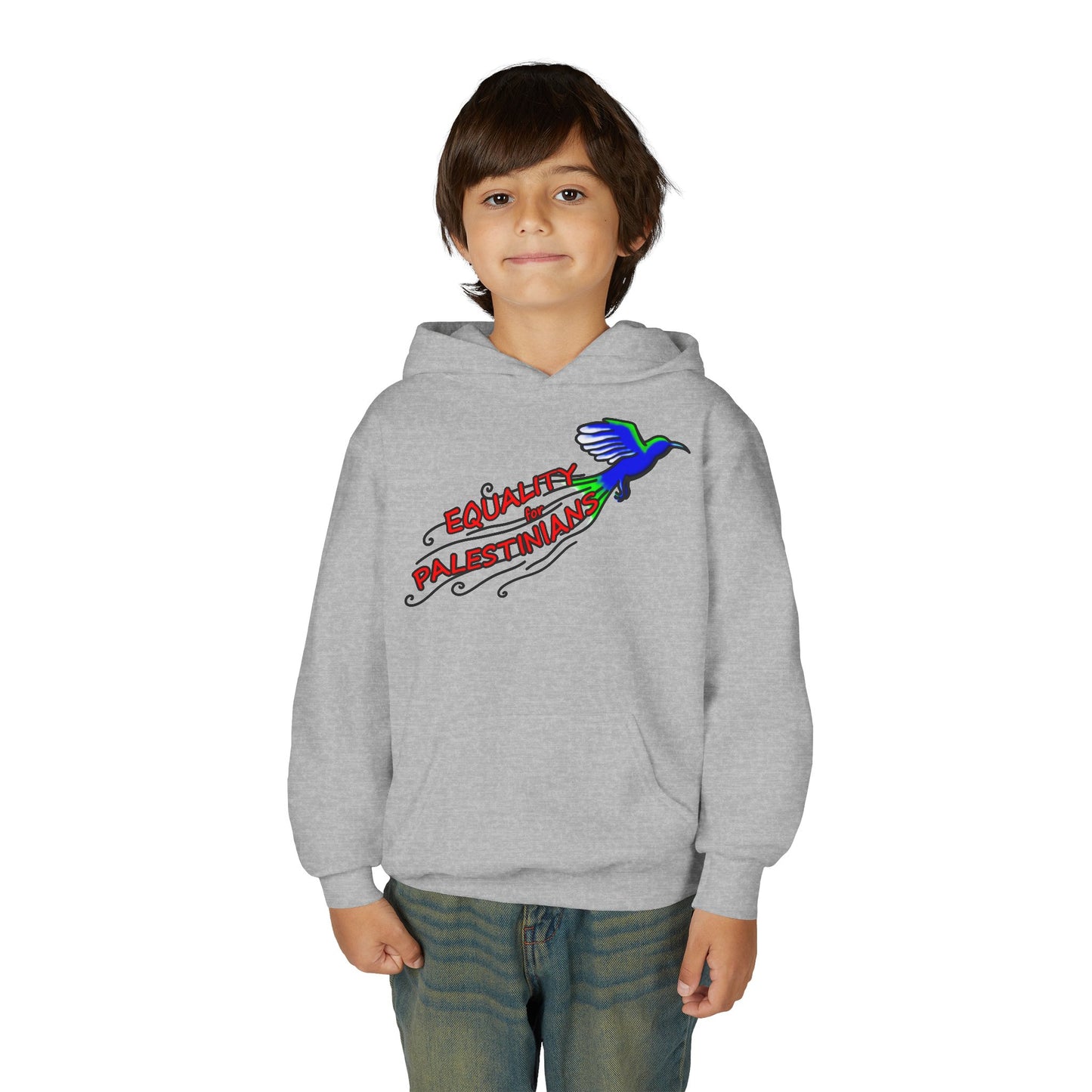 Youth Heavy Blend Hooded Sweatshirt - Equality for Palestinians