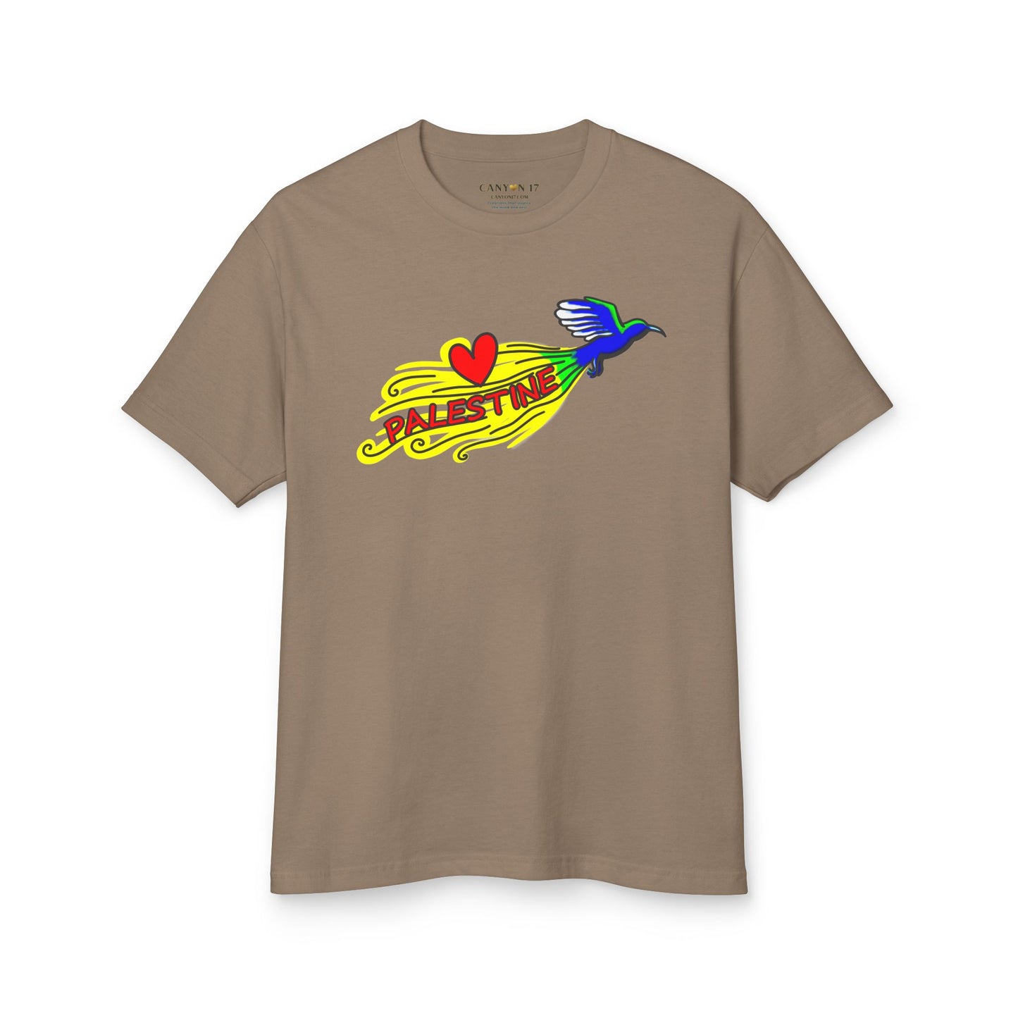 Unisex Heavyweight Cotton Tee - Love Palestine