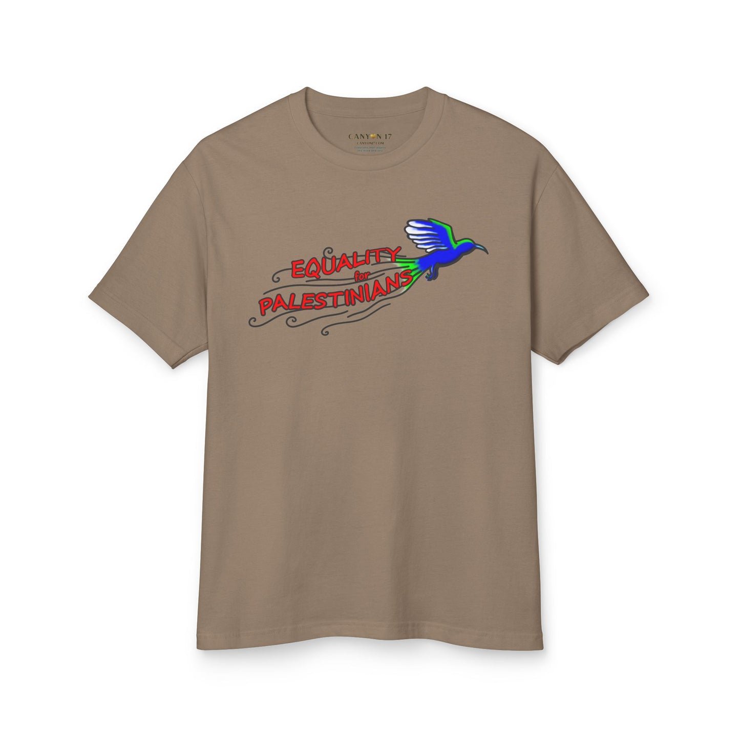 Unisex Heavyweight Cotton Tee  - Equality for Palestinians