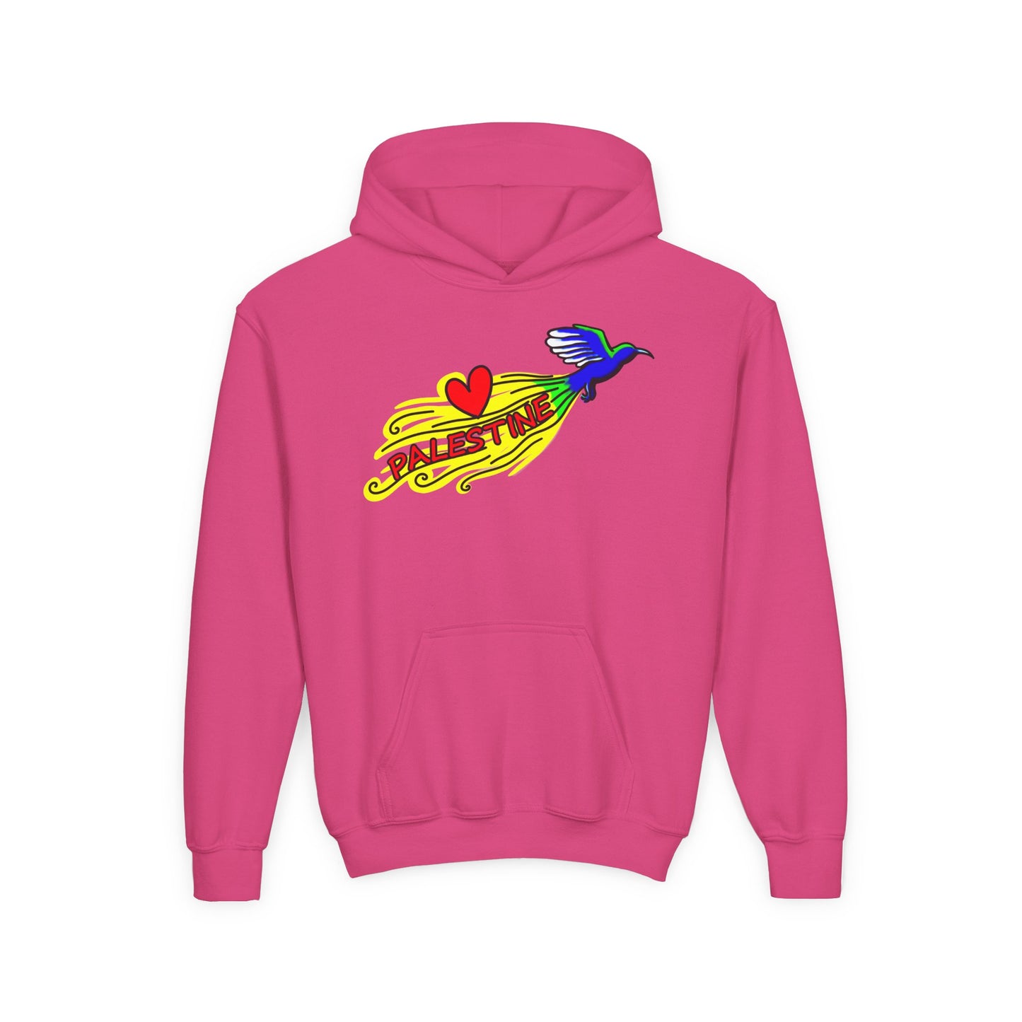 Youth Heavy Blend Hooded Sweatshirt - Love Palestine