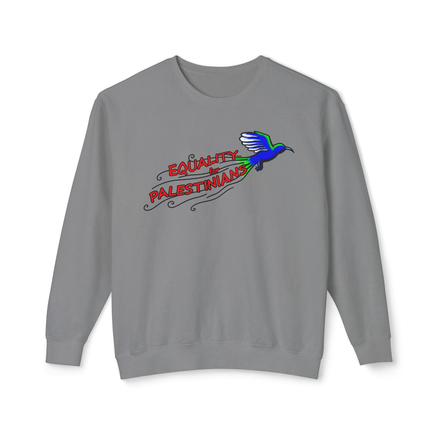 Unisex Lightweight Crewneck Sweatshirt - Equality for Palestinians