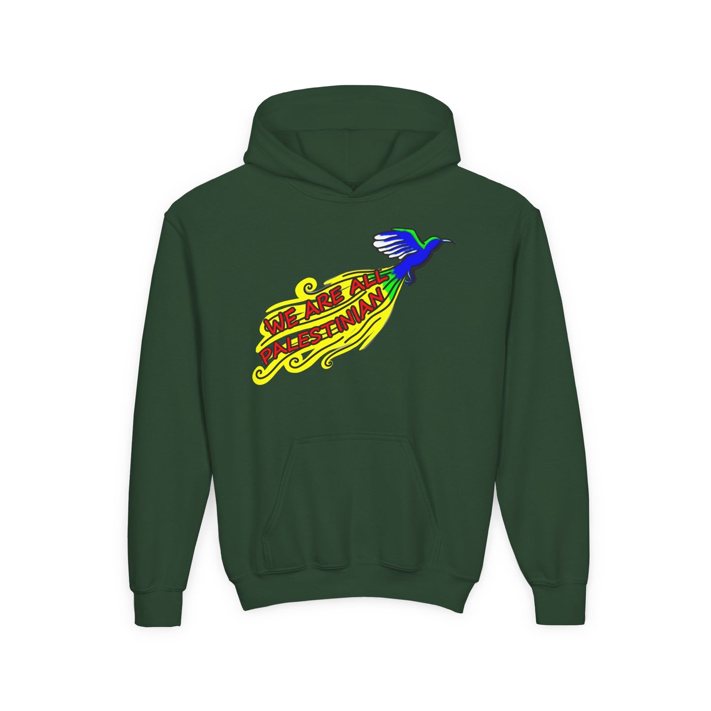 Youth Heavy Blend Hooded Sweatshirt - We are all Palestinian