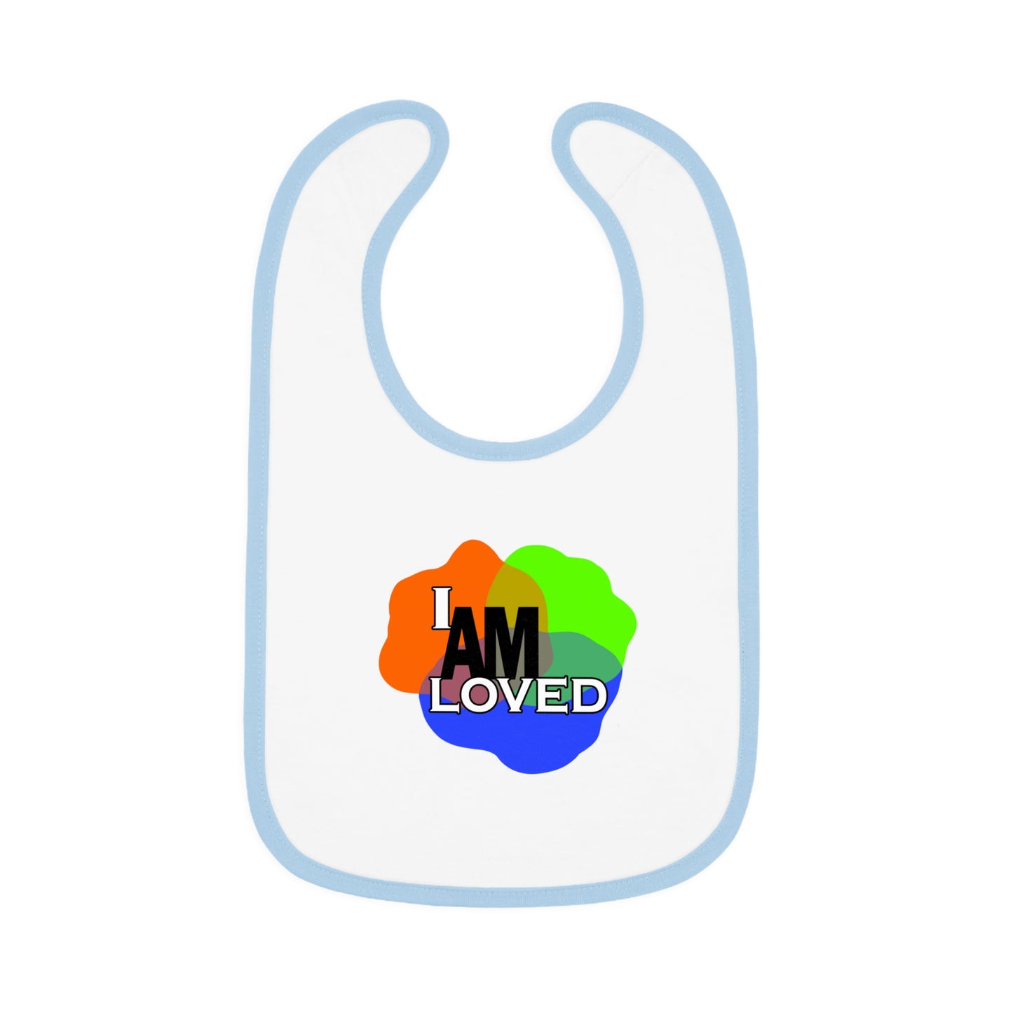 Baby Contrast Trim Jersey Bib - I am Loved 2