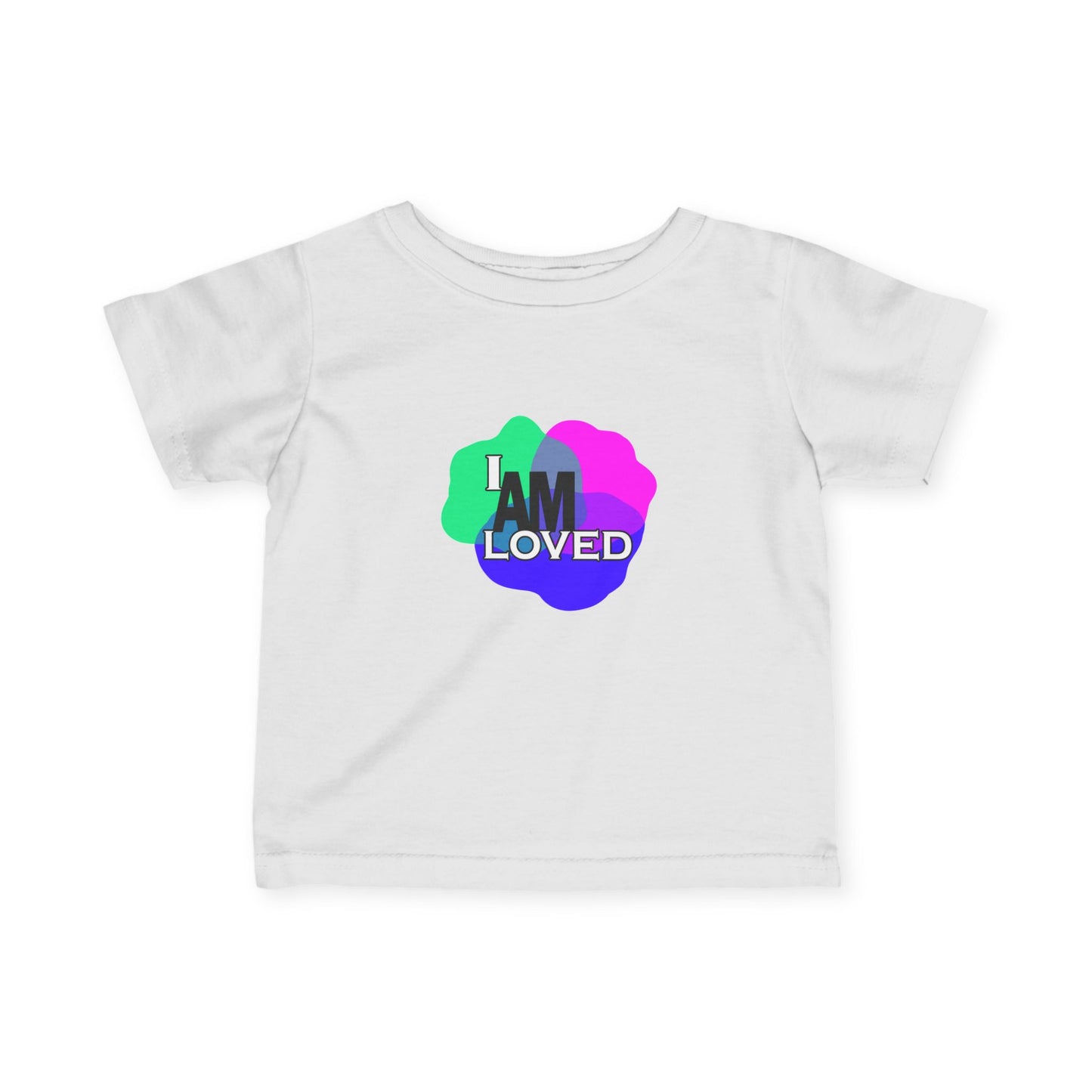 Infant Fine Jersey Tee - I Am Loved (Multicolor with pink)